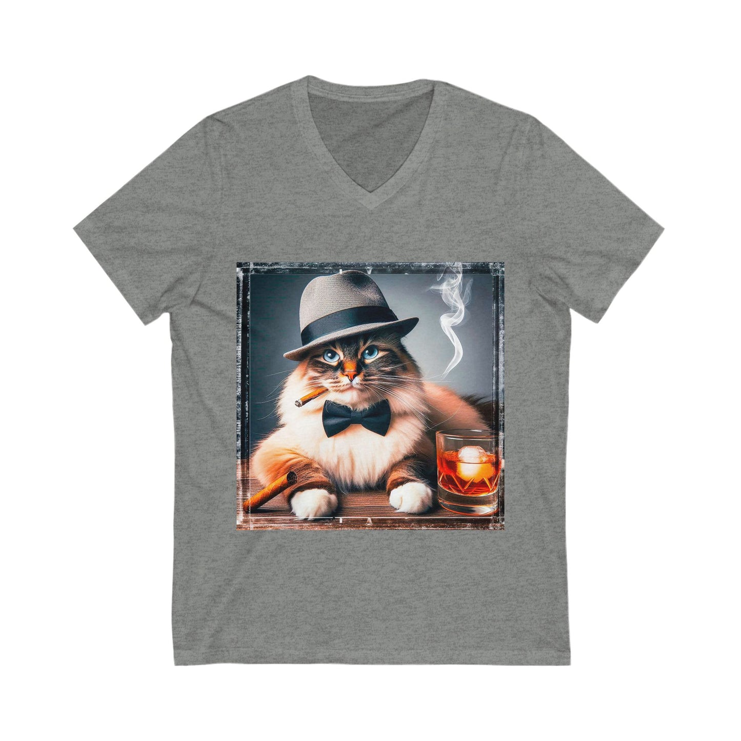 Birman bow tie  Jersey Short Sleeve V-Neck Tee