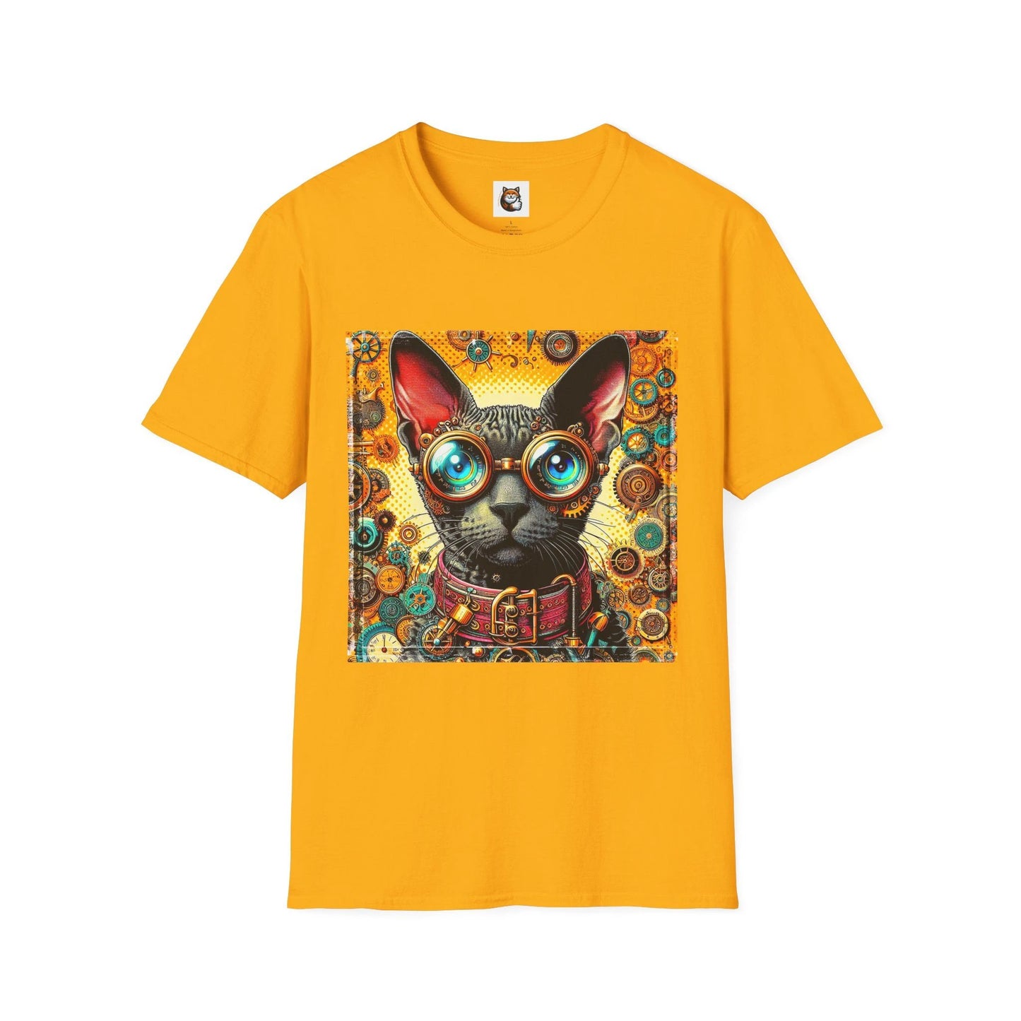 Cornish Rex Cat steam punk T-Shirt by Printify