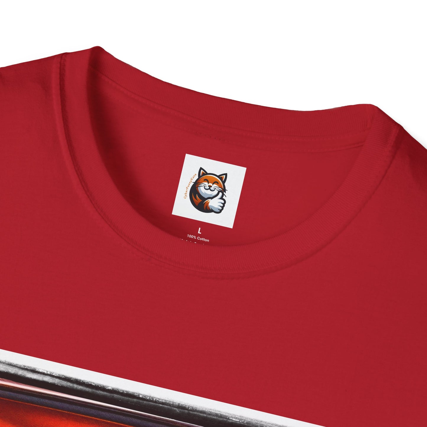 Wacky  Devon Rex couple driving  Unisex Softstyle T-Shirt