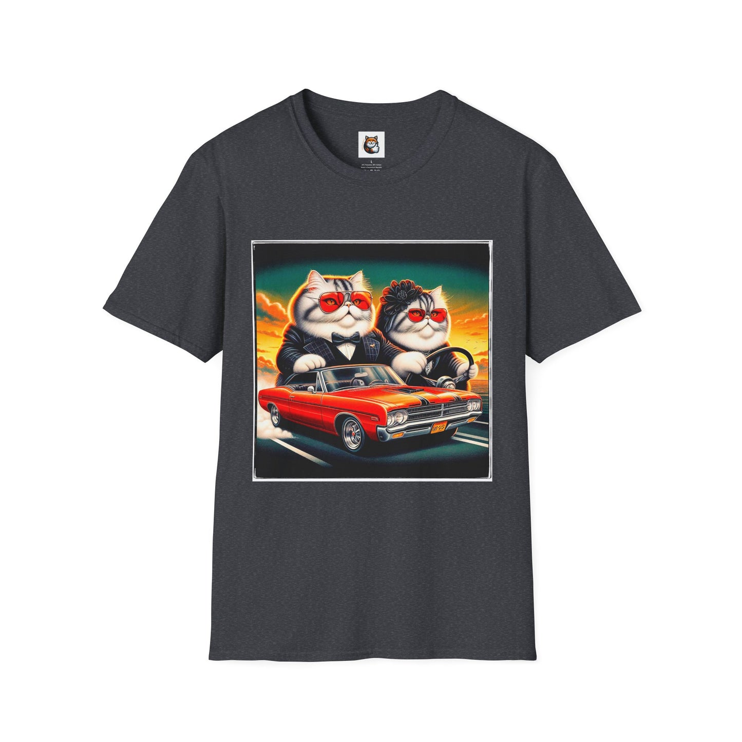 Wacky Exotic Shorthair Cat Unisex Softstyle T-Shirt