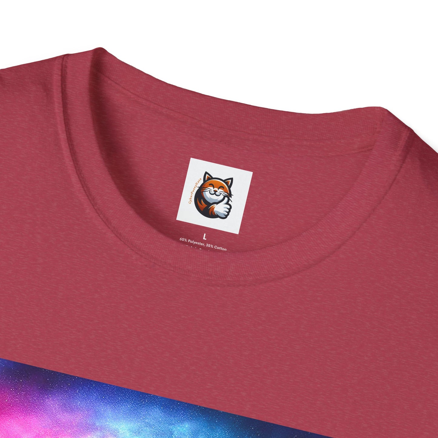 Selkirk Rex Cat T-Shirt purple sunset