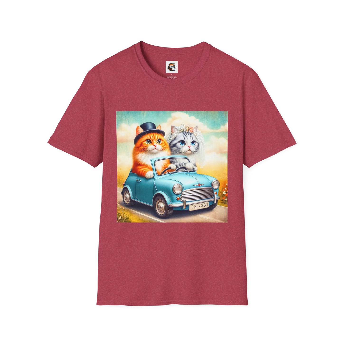 Wacky Domestic Cat Unisex Softstyle T-Shirt