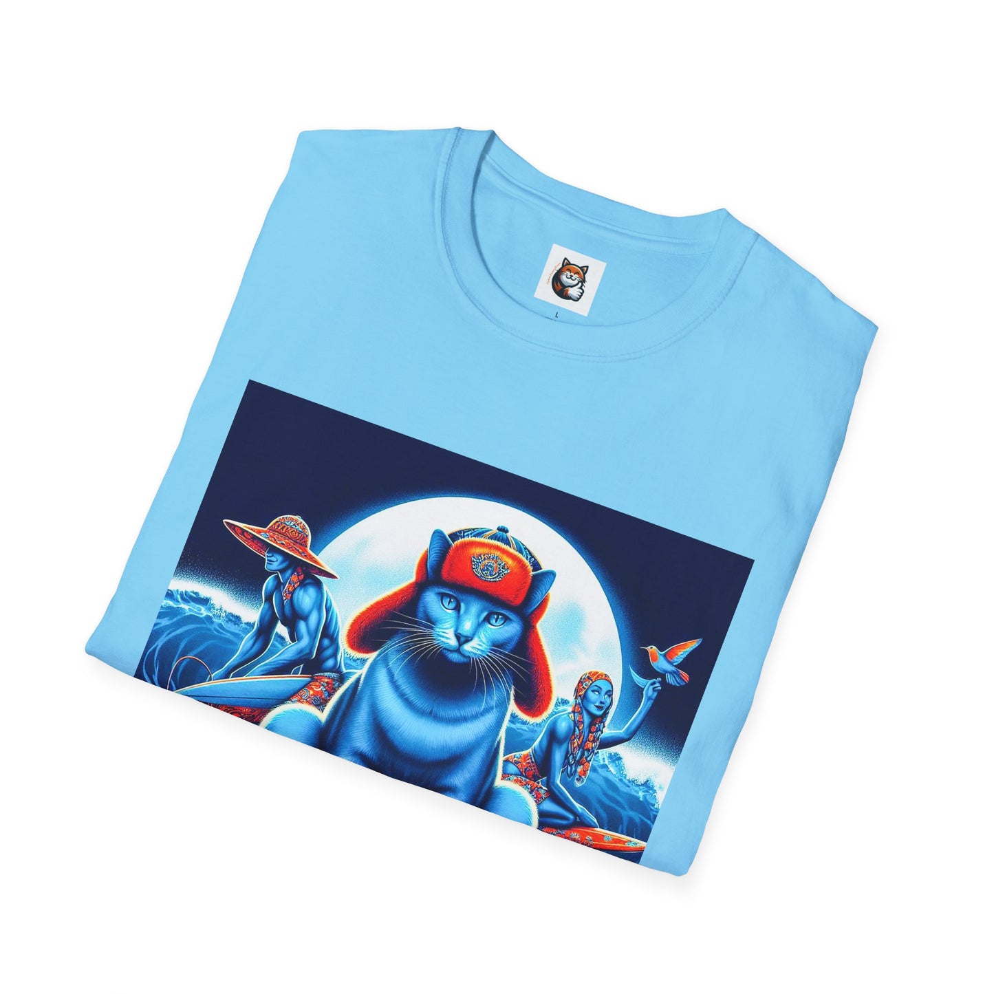 Russian Blue Cat Unisex Softstyle T-Shirt