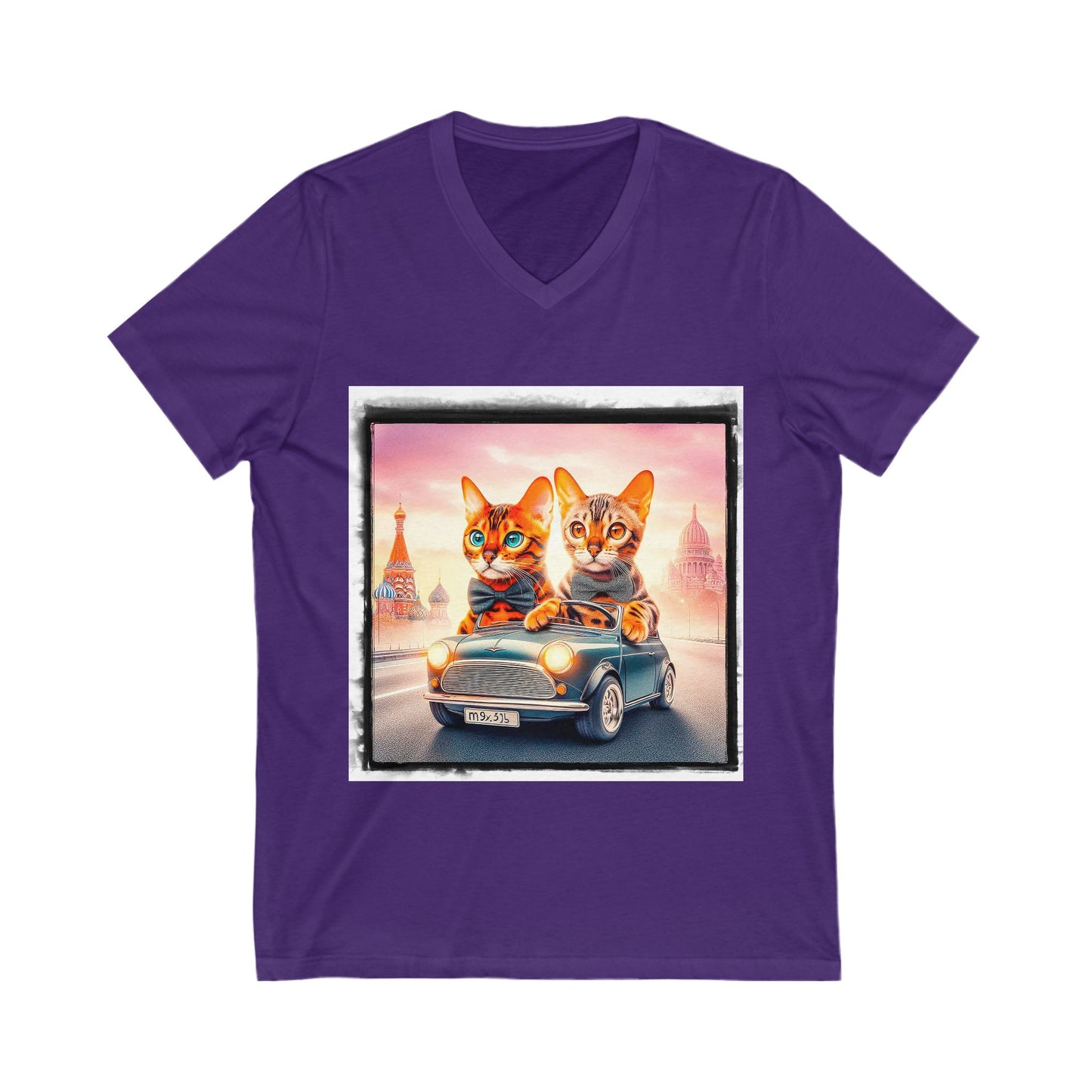 Wacky Bengal Unisex friebds deiving Short Sleeve V-Neck Tee