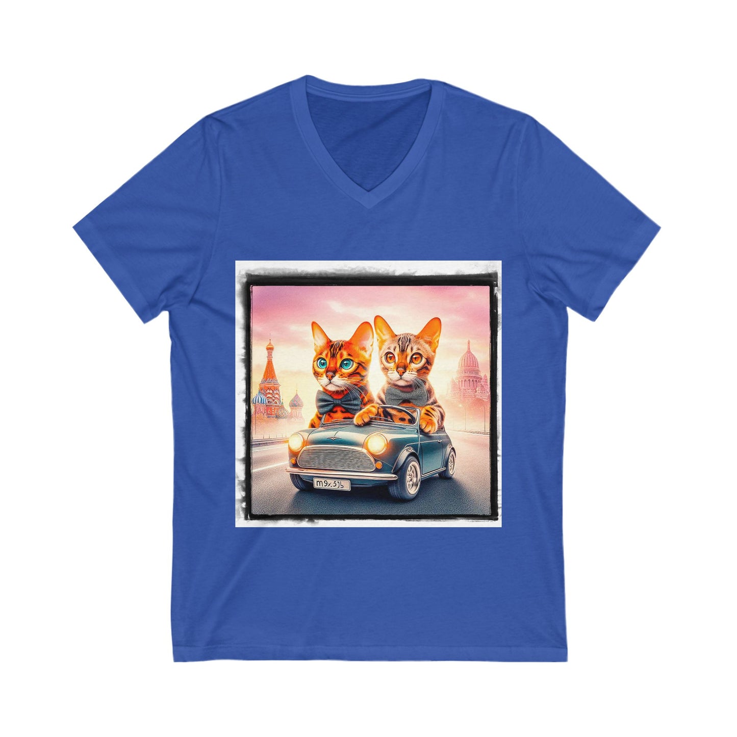 Wacky Bengal Unisex friebds deiving Short Sleeve V-Neck Tee