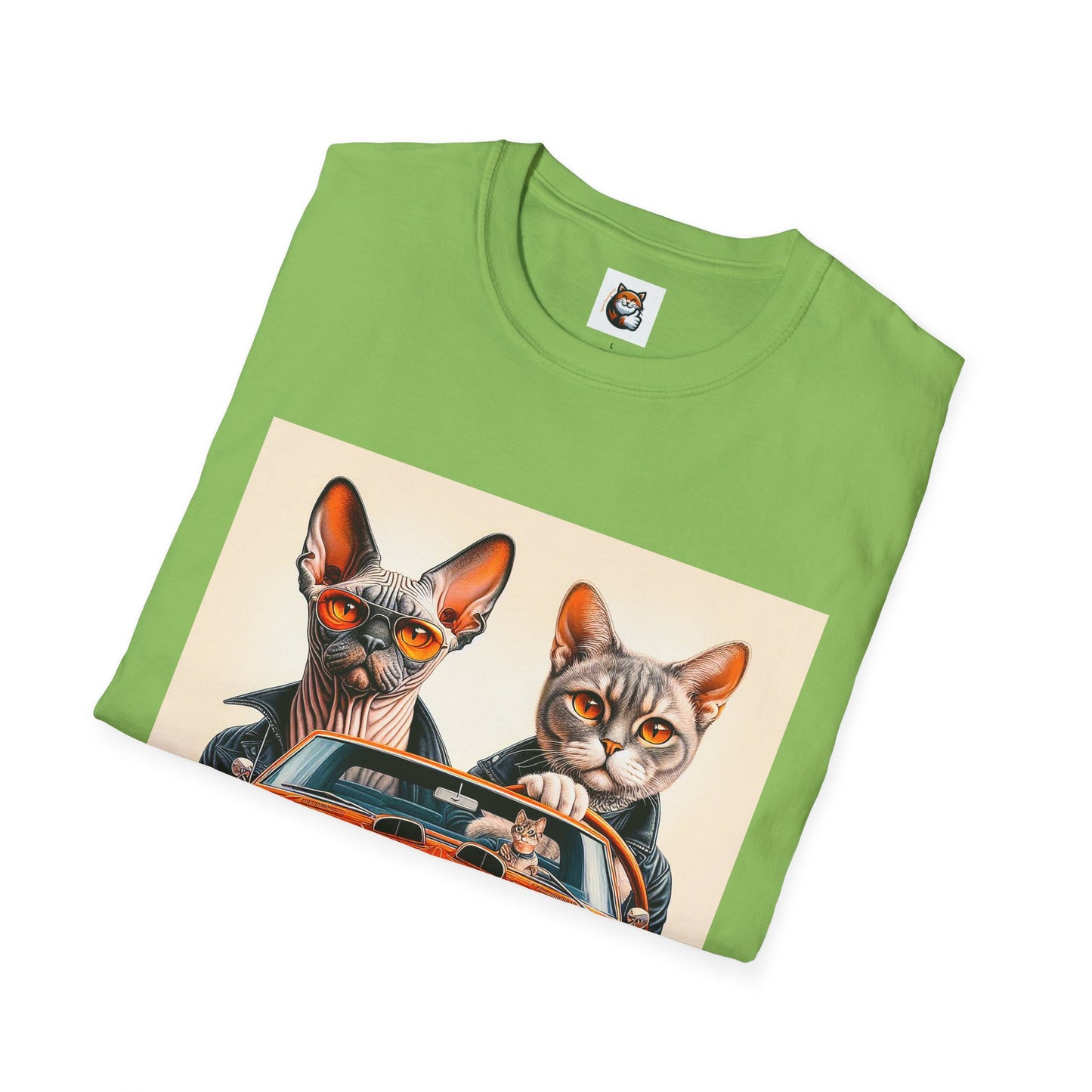 Wacky  Devon Rex Cool cats  Unisex Softstyle T-Shirt