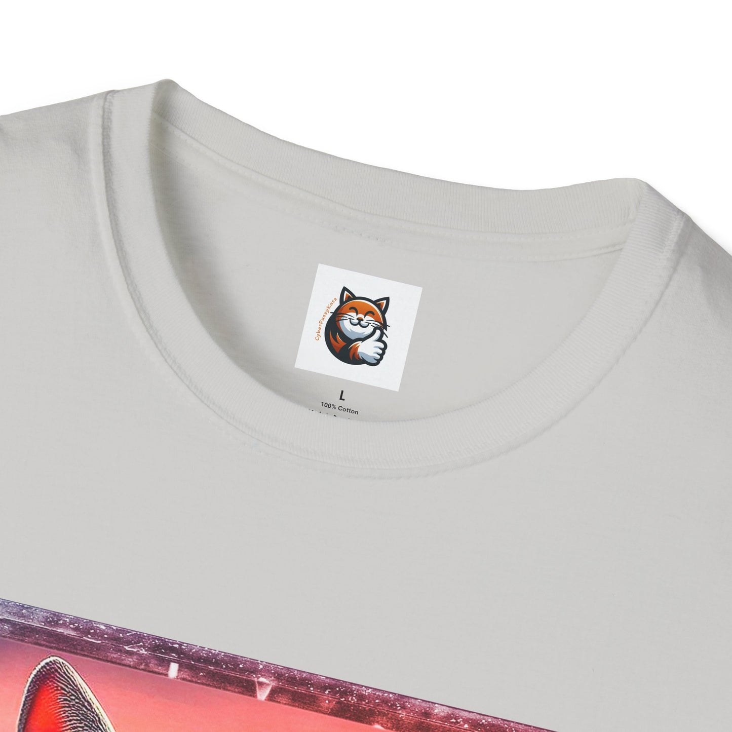 Devon Rex Cat surfs up Softstyle T-Shirt