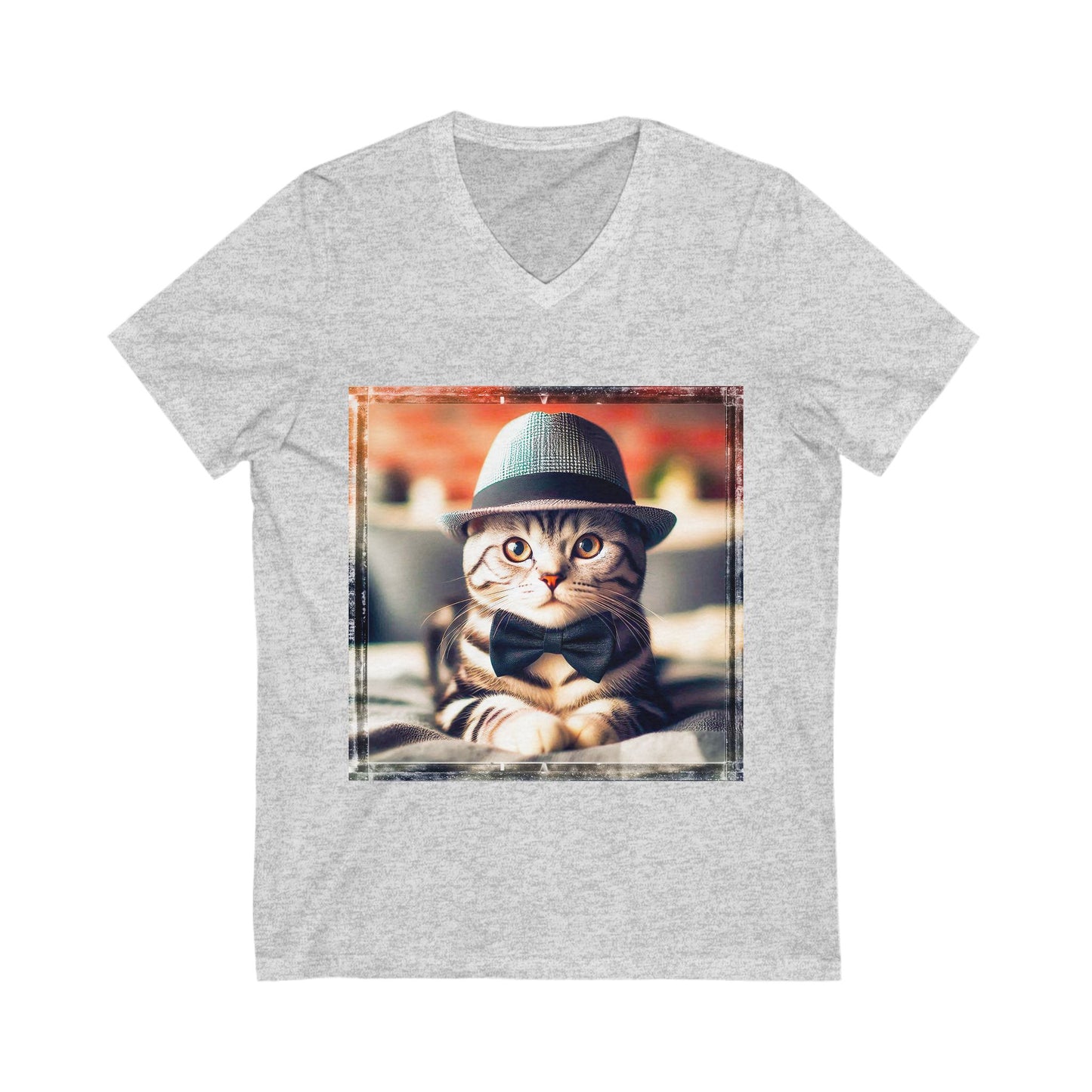 American Shorthair pretty baby Jersey Short Sleeve V-Neck Tee