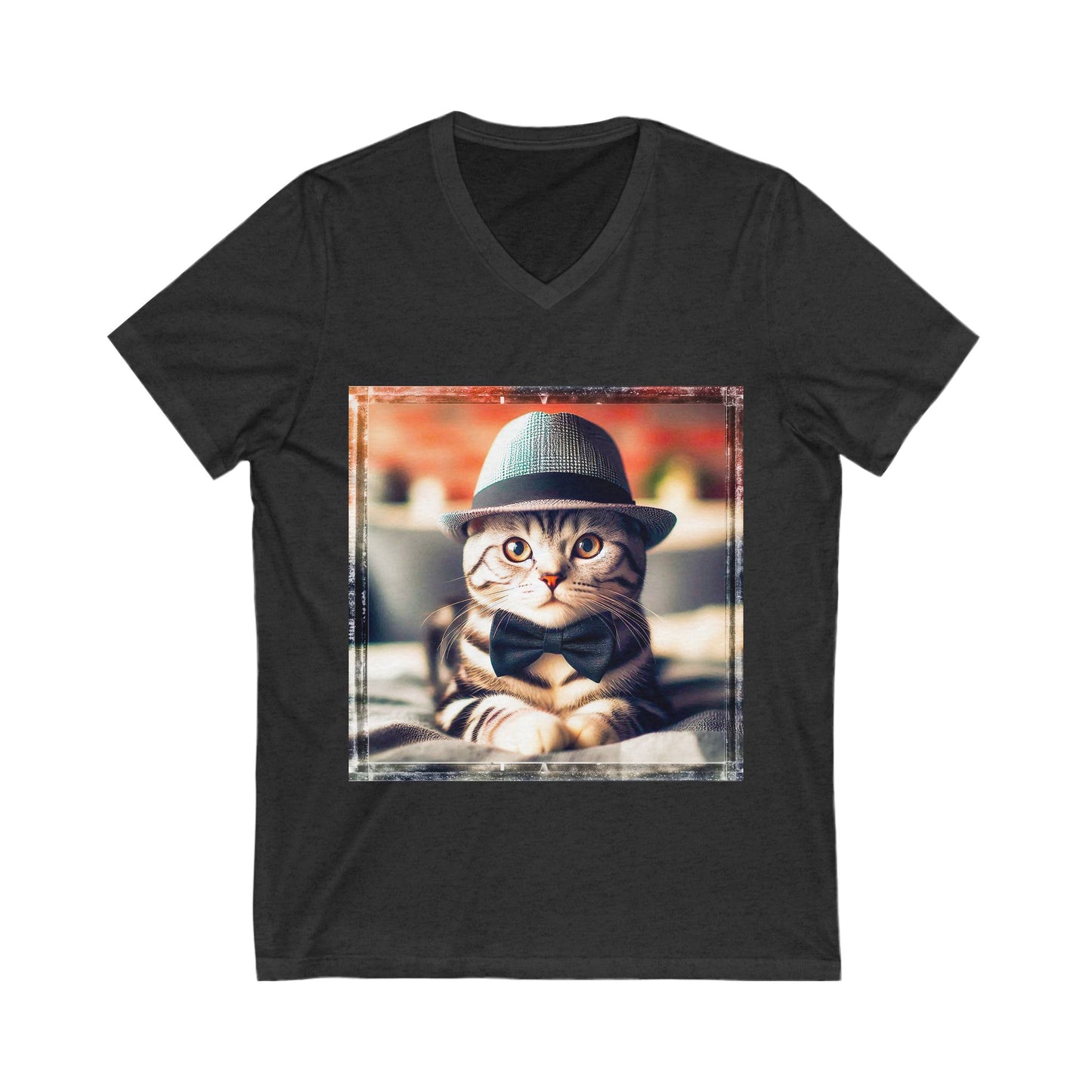 American Shorthair pretty baby Jersey Short Sleeve V-Neck Tee