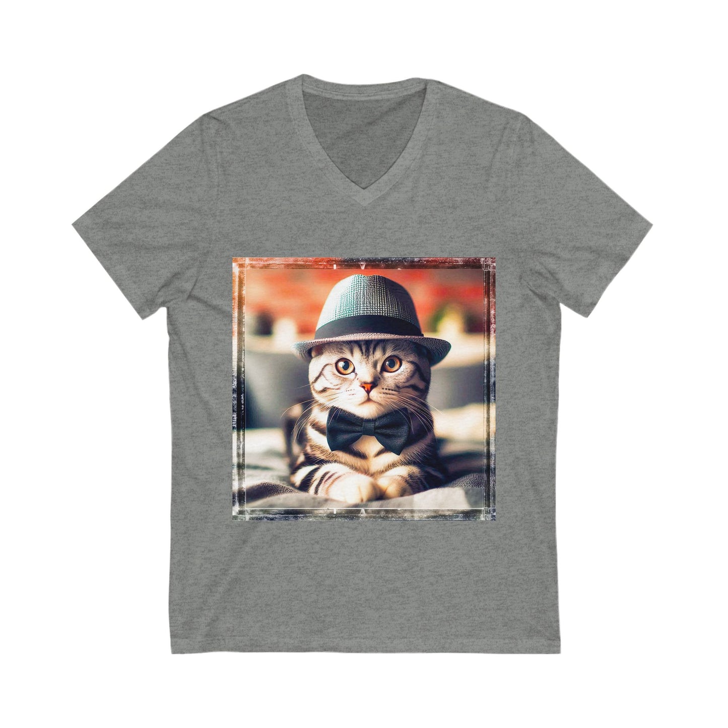 American Shorthair pretty baby Jersey Short Sleeve V-Neck Tee