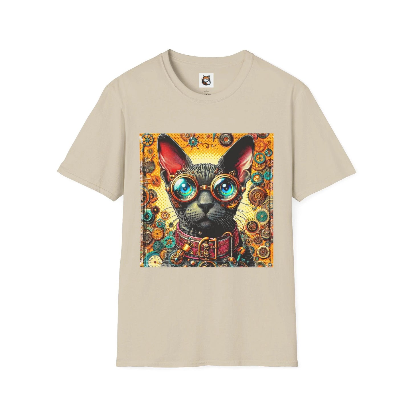 Cornish Rex Cat steam punk T-Shirt by Printify