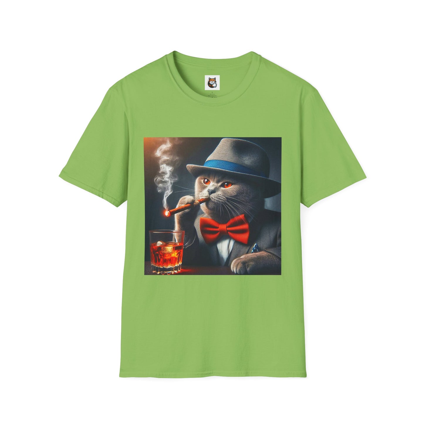 Russian Blue Cat whiskey drinking  T-Shirt
