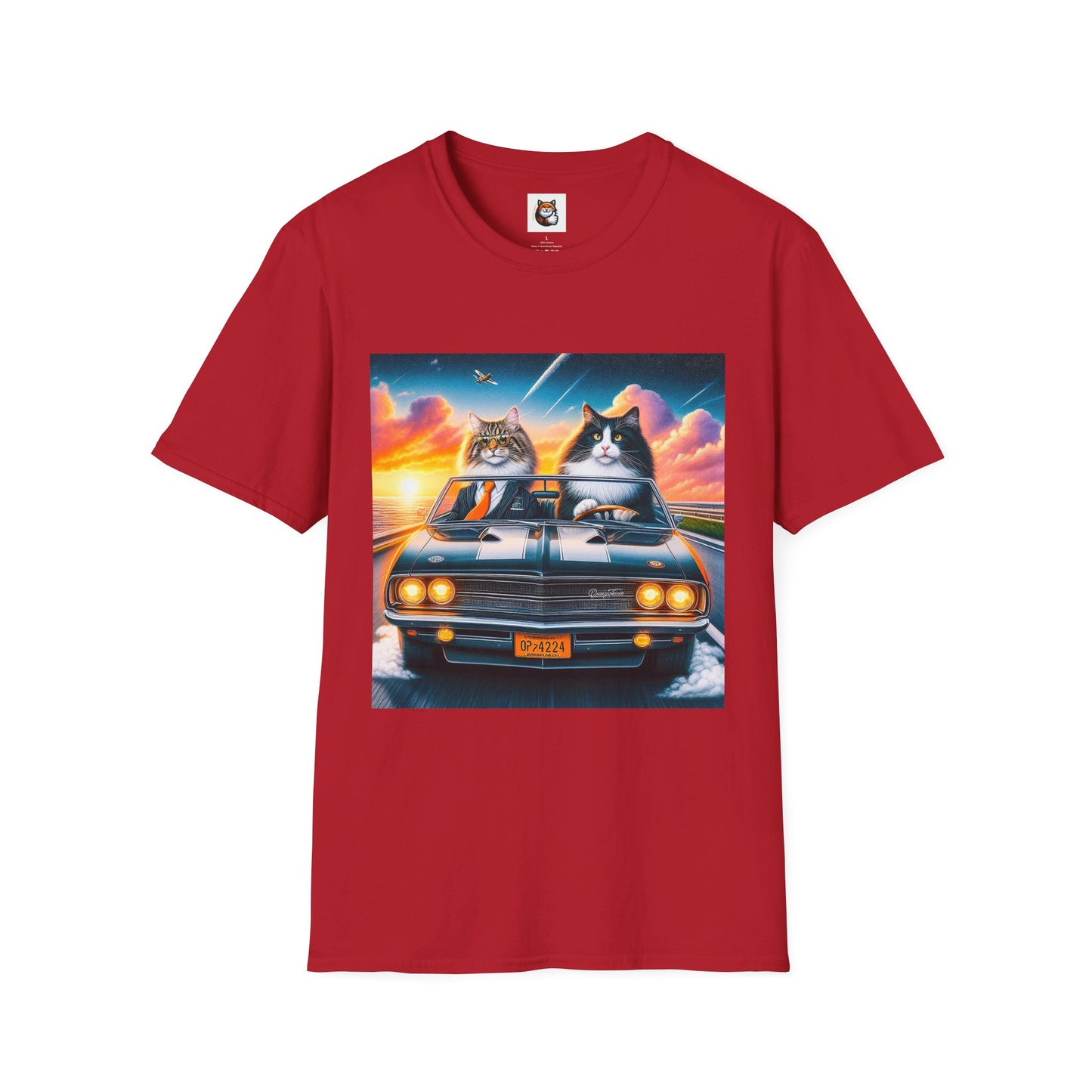 Wacky Norwegian Forest Cat Unisex Softstyle T-Shirt