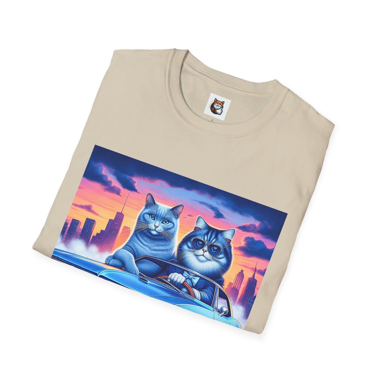 Russian Blue Cat pretty sunset T-Shirt
