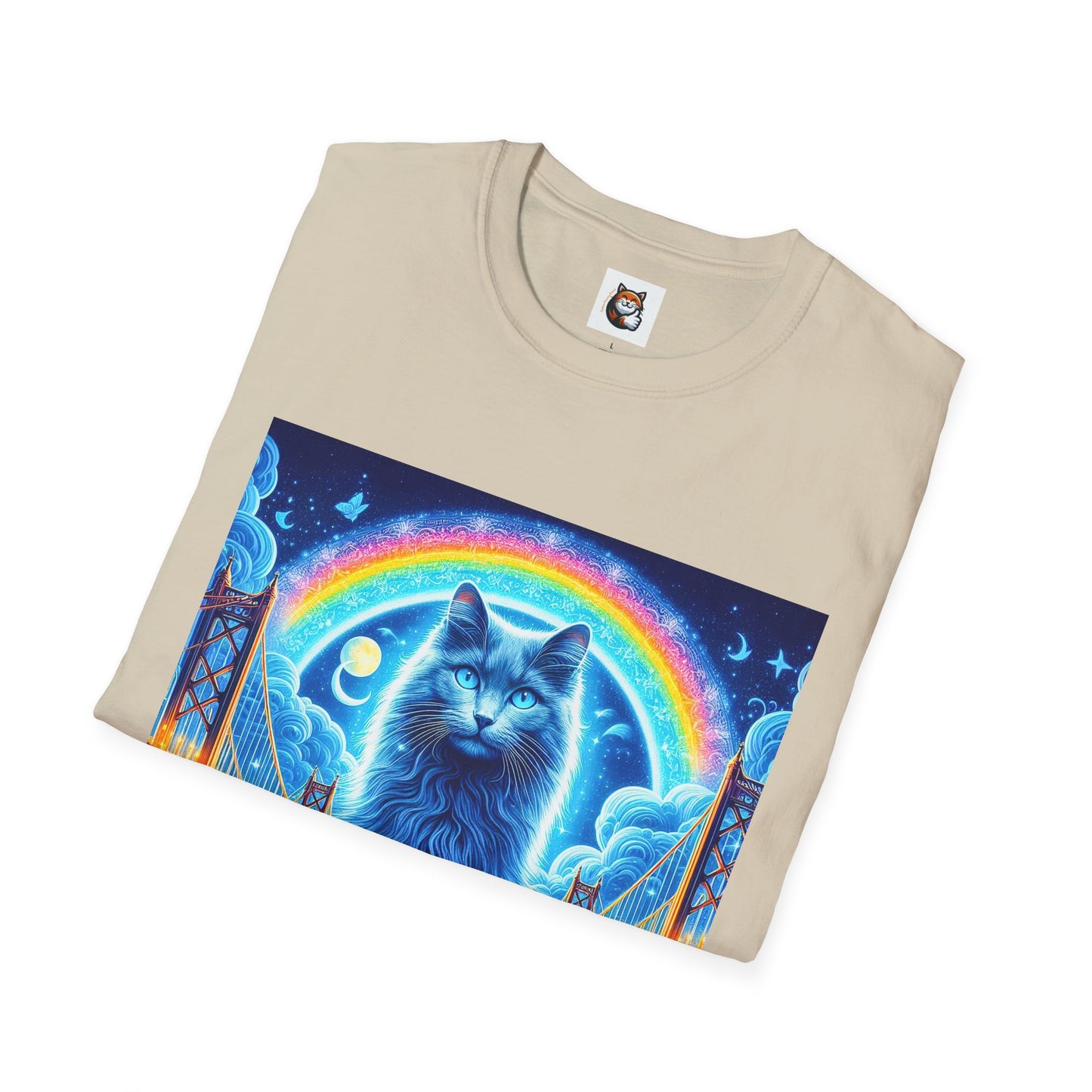 Russian Blue Cat rainbow T-Shirt