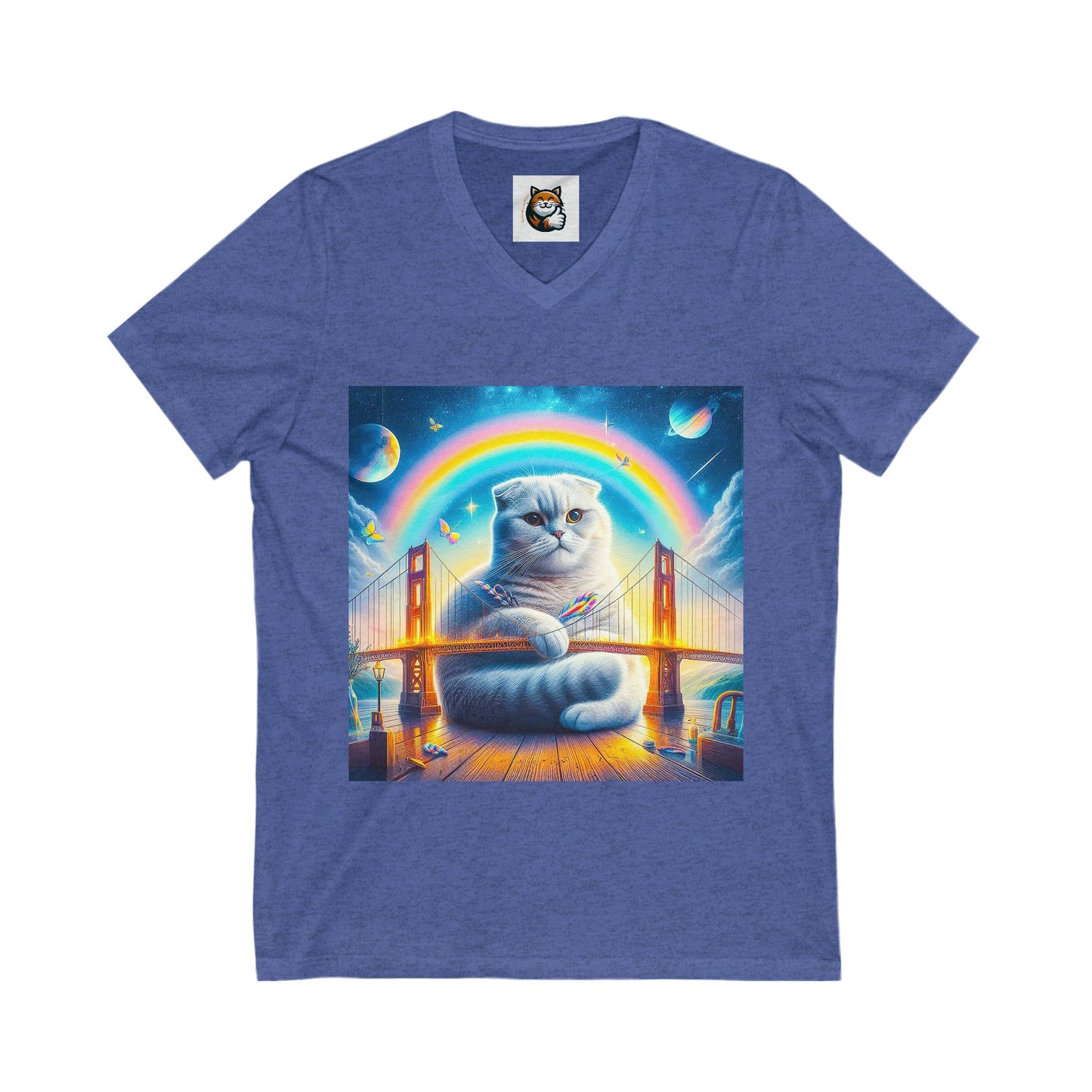 Scottish Fold Cat pretty rainbow shirt