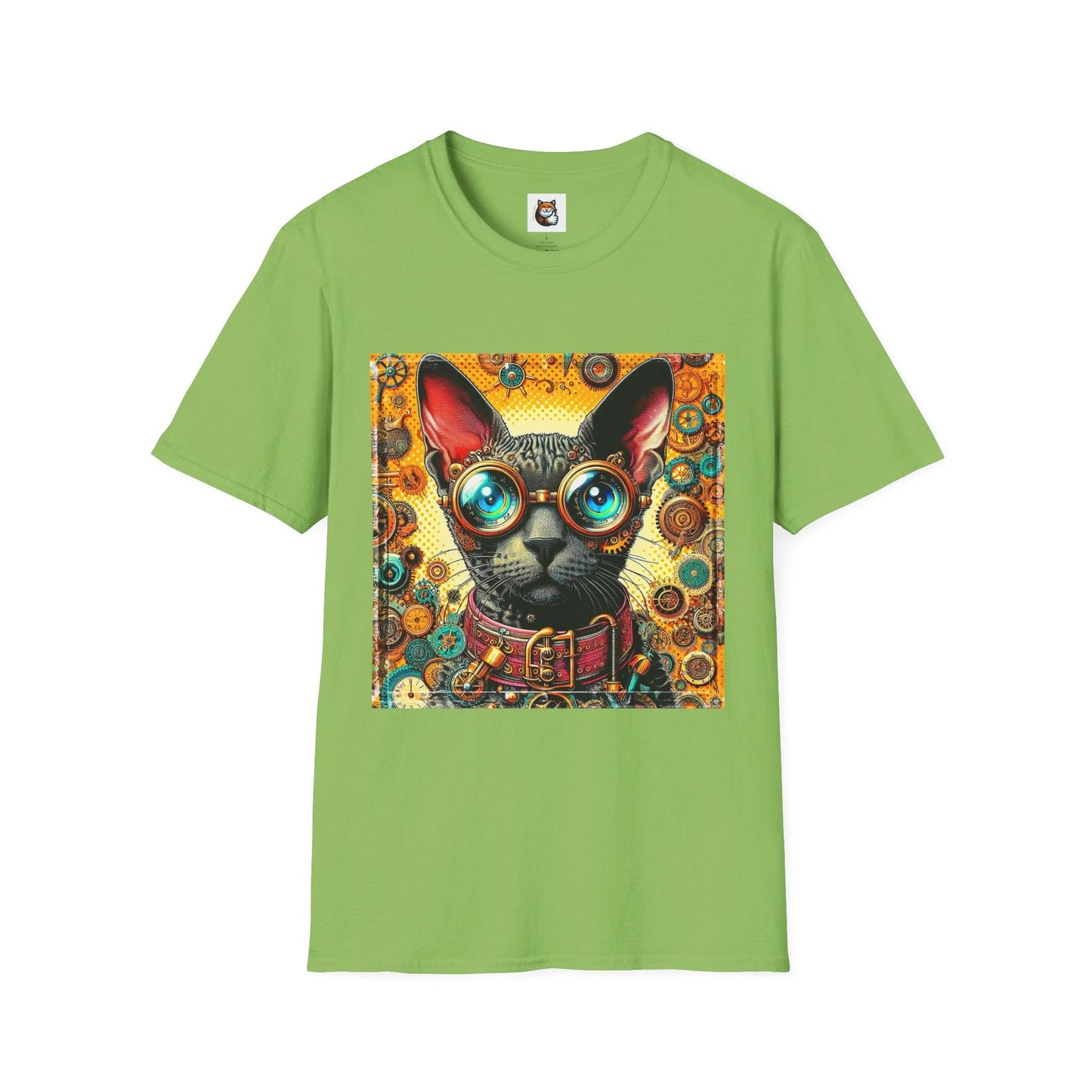 Cornish Rex Cat steam punk T-Shirt by Printify