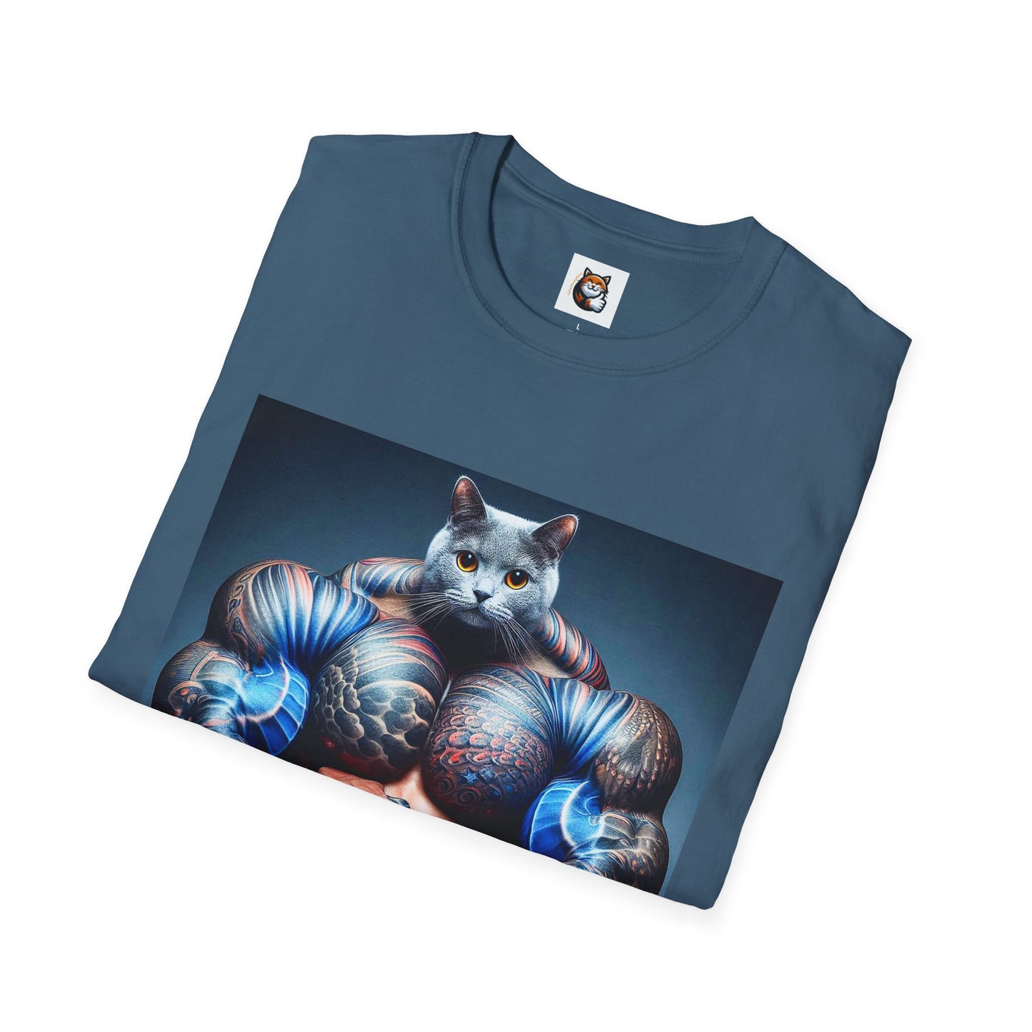 Russian Blue Cat Unisex Softstyle T-Shirt