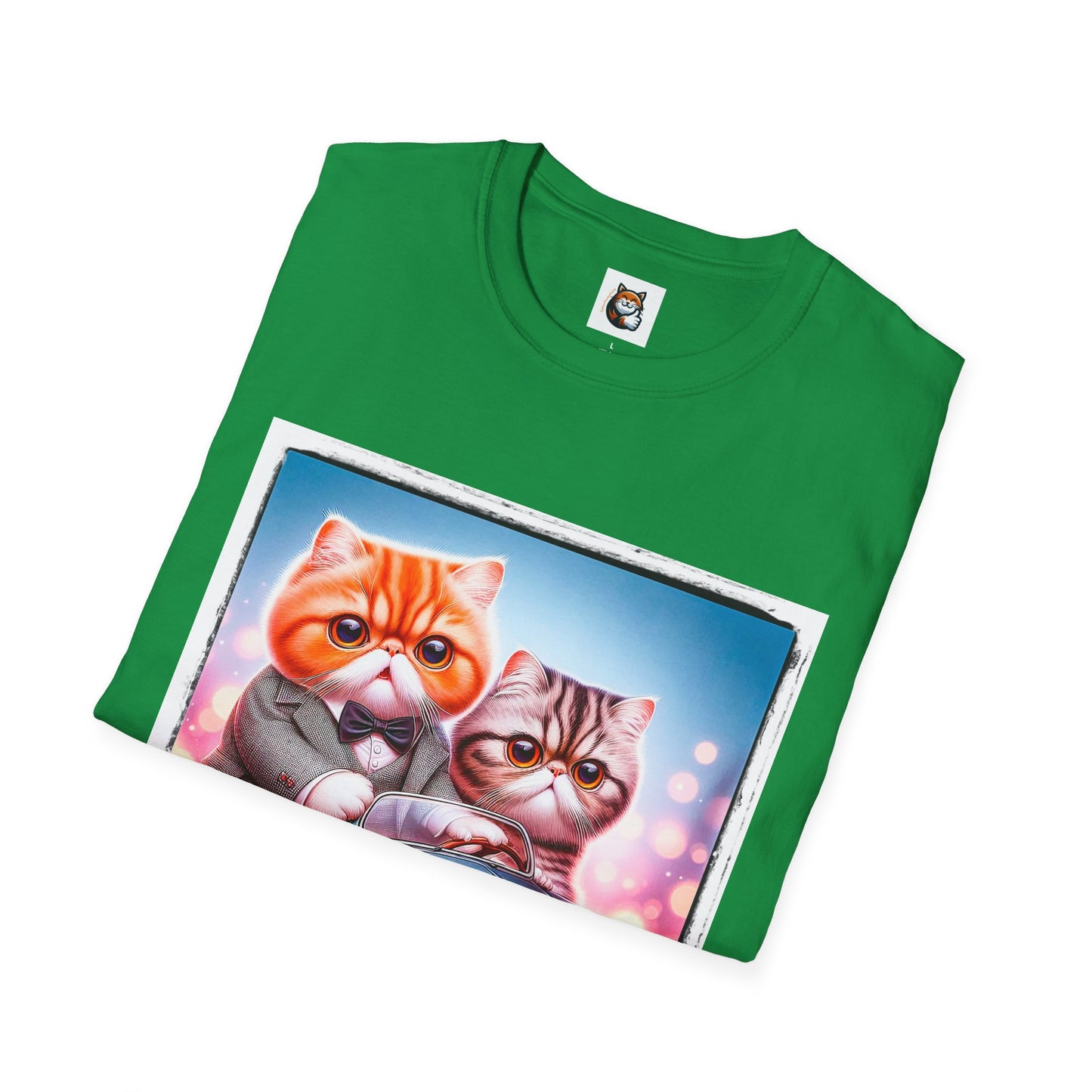 Wacky Exotic Shorthair Cat Unisex Softstyle T-Shirt