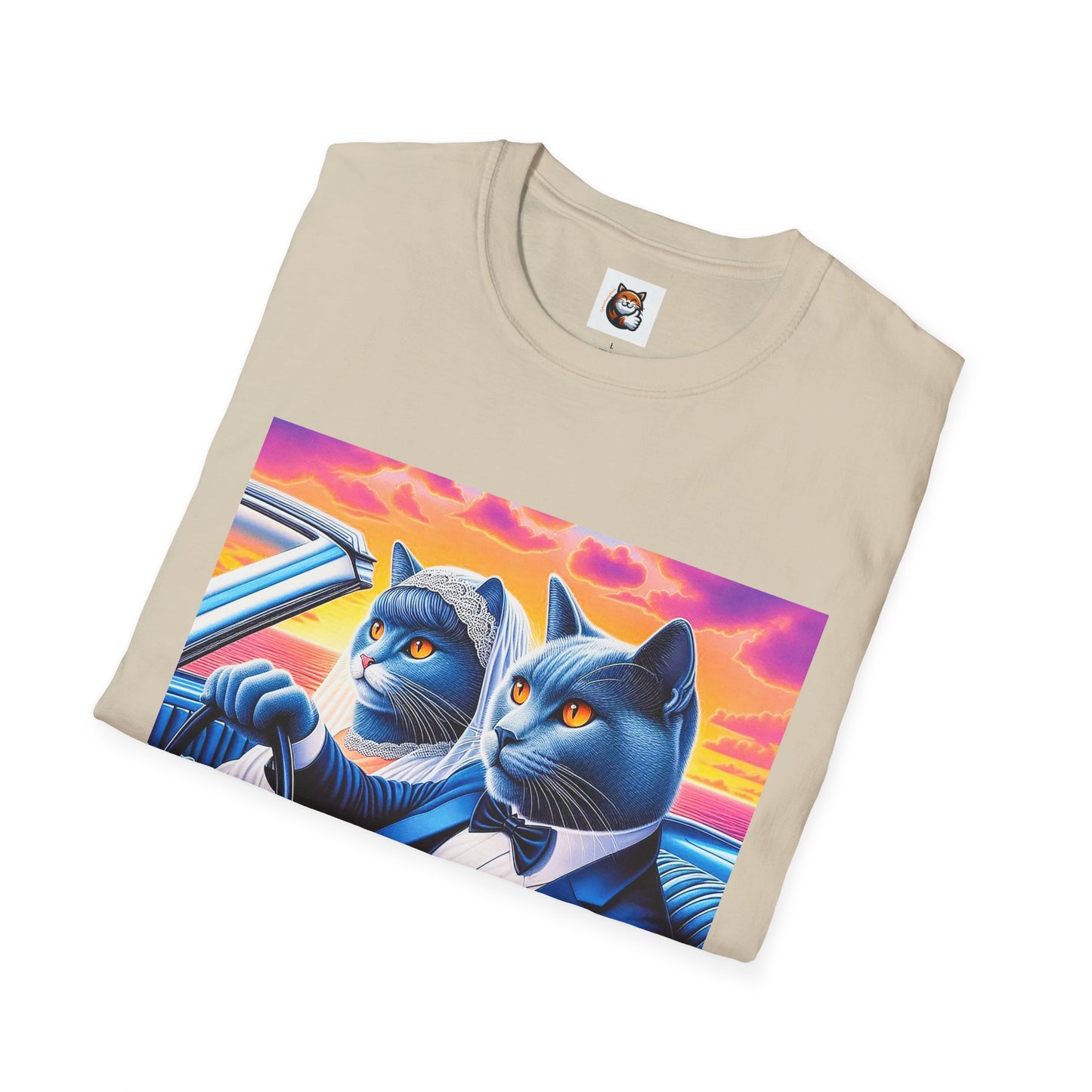 Russian Blue Cat  just married T-Shirt