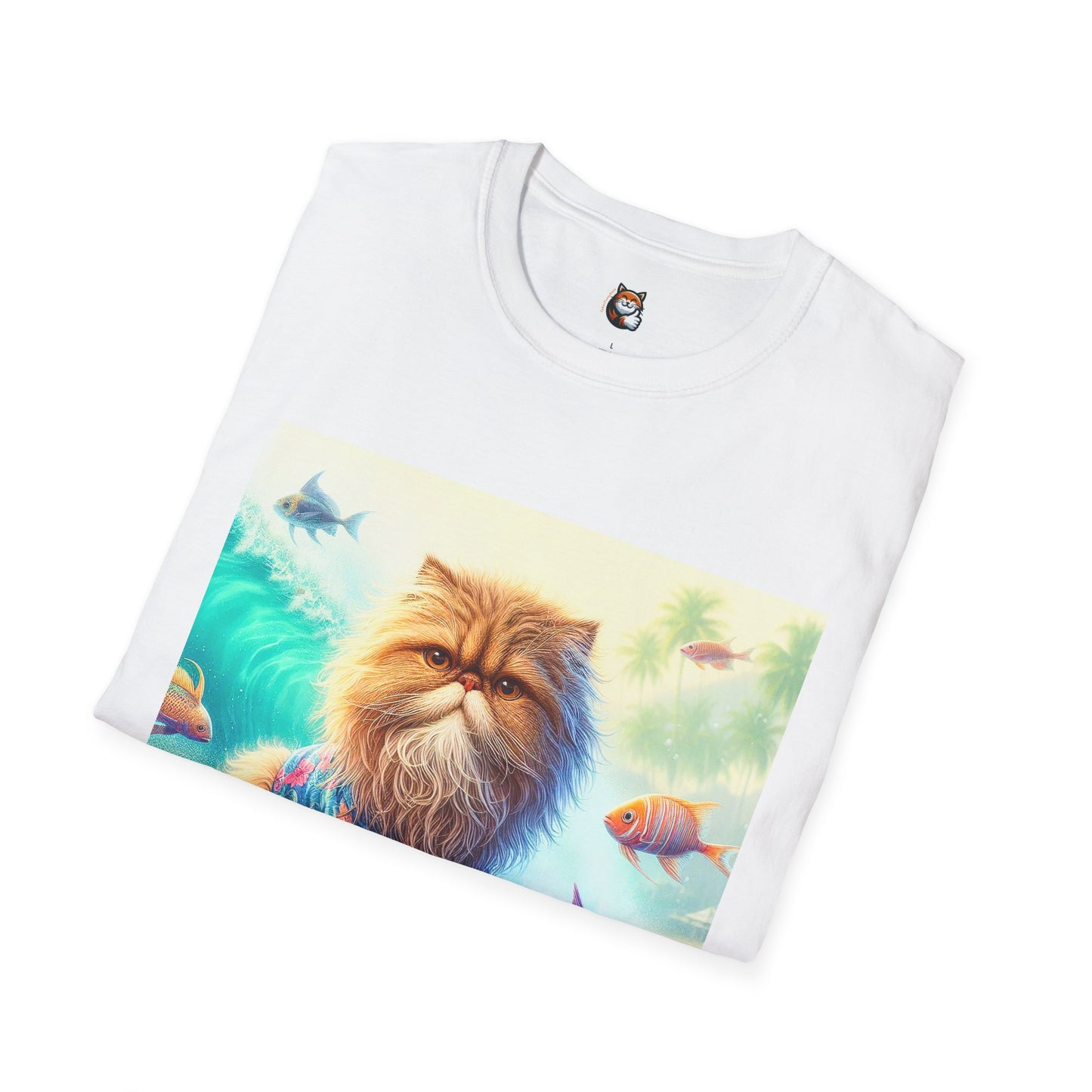 Selkirk Rex Cat T-Shirt angry surfer