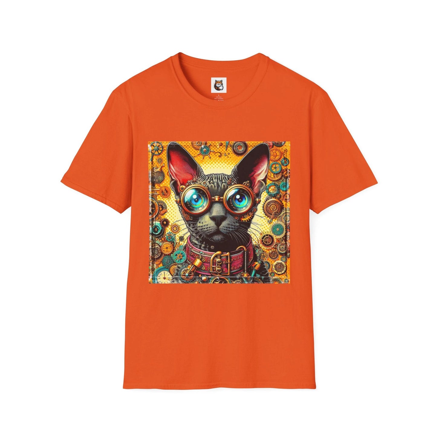 Cornish Rex Cat steam punk T-Shirt by Printify