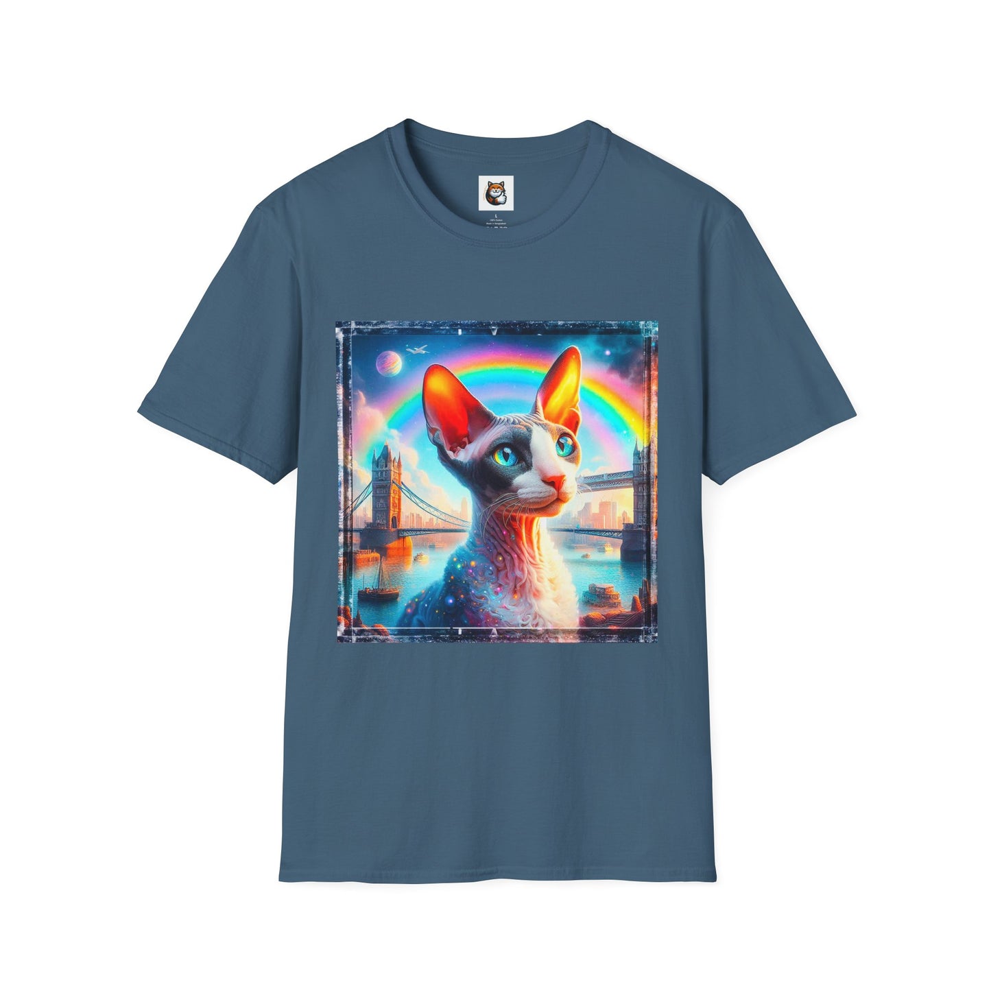 Cornish Rex Cat rainbow bridge T-Shirt