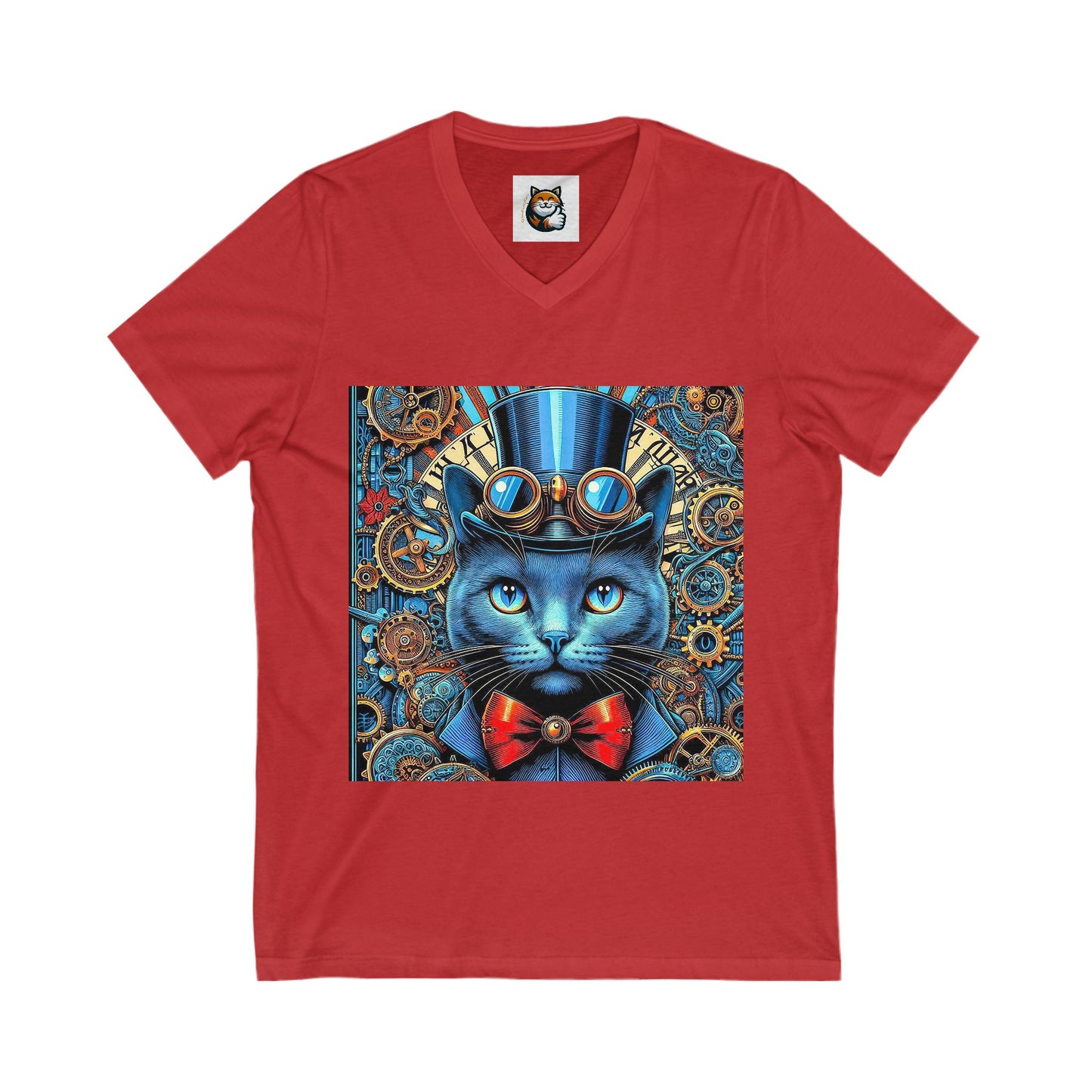Russian Blue Cat  steam punk Tee