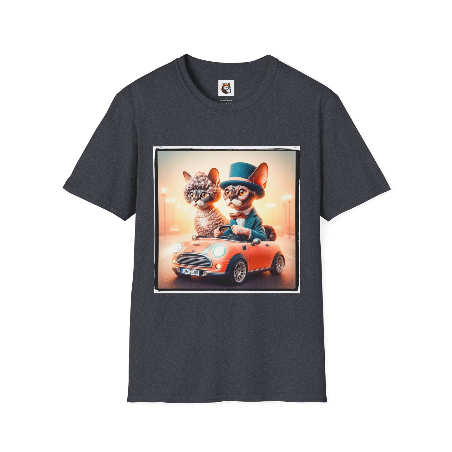Wacky  Devon Rex Cat Unisex Softstyle T-Shirt