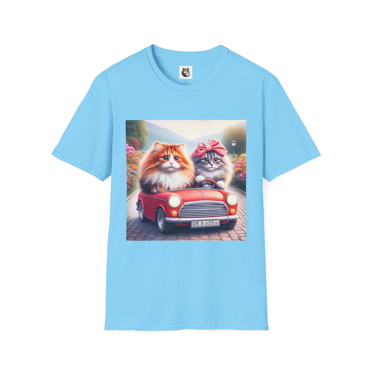 Wacky Norwegian Forest Cat Unisex Softstyle T-Shirt