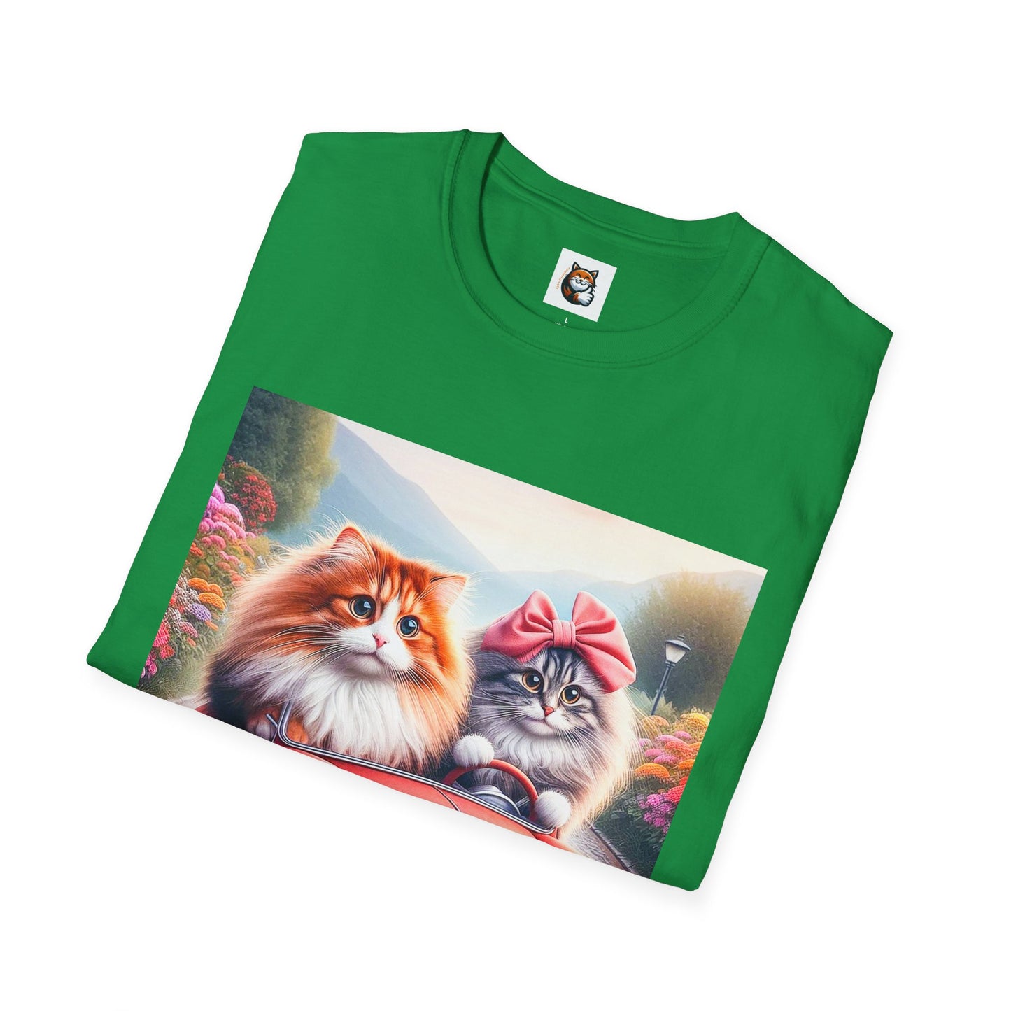 Wacky Norwegian Forest Cat Unisex Softstyle T-Shirt