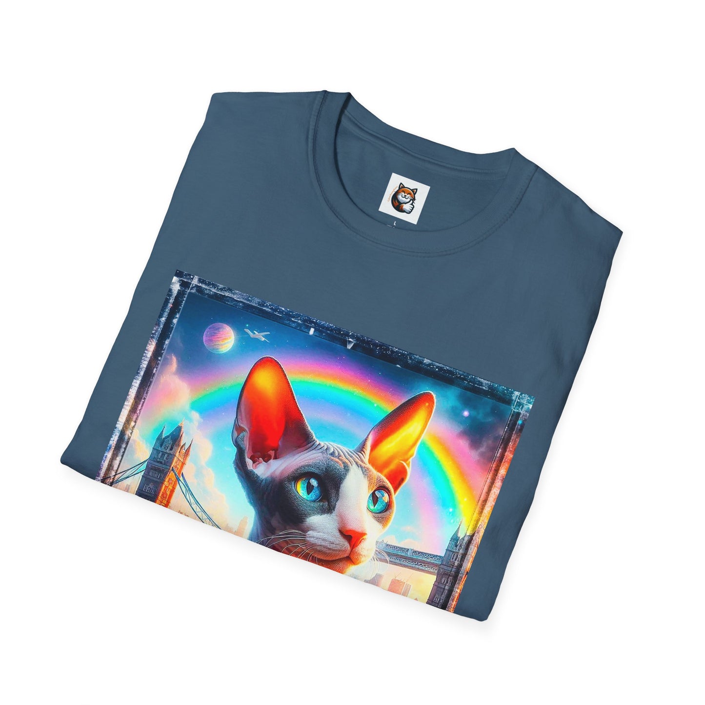 Cornish Rex Cat rainbow bridge T-Shirt