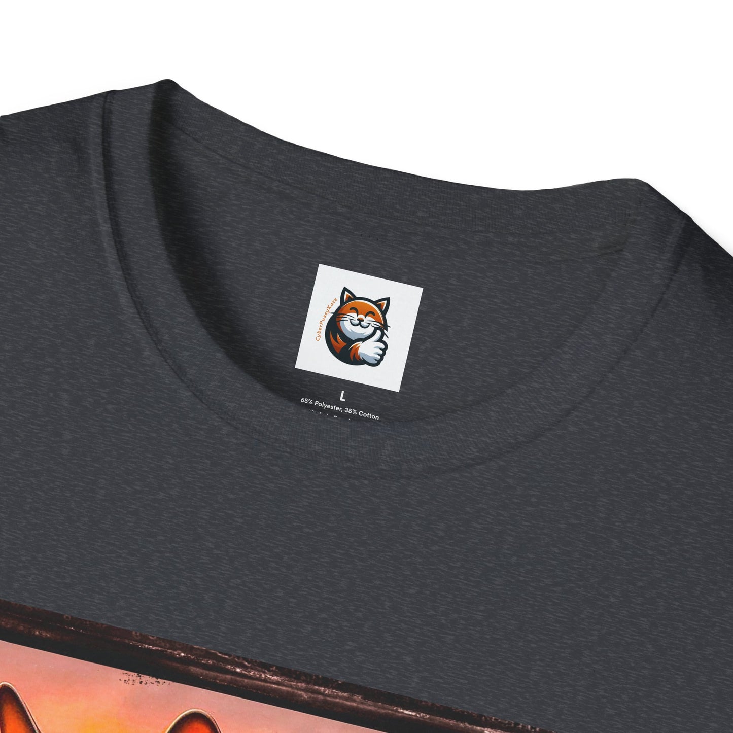 Wacky Devon Rex driving Unisex Softstyle T-Shirt