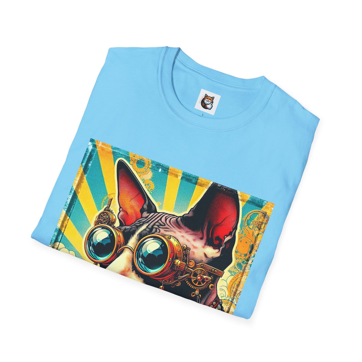 Cornish Rex Cat Unisex steam punk  T-Shirt