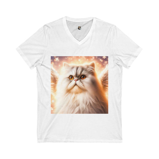 Selkirk Rex  V-Neck glowing beauty