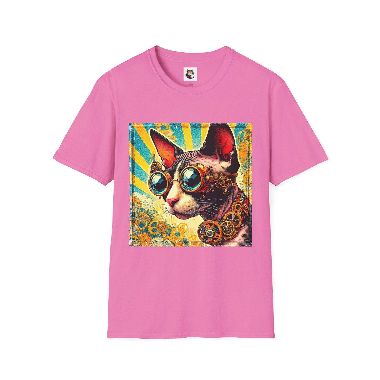 Cornish Rex Cat Unisex steam punk  T-Shirt