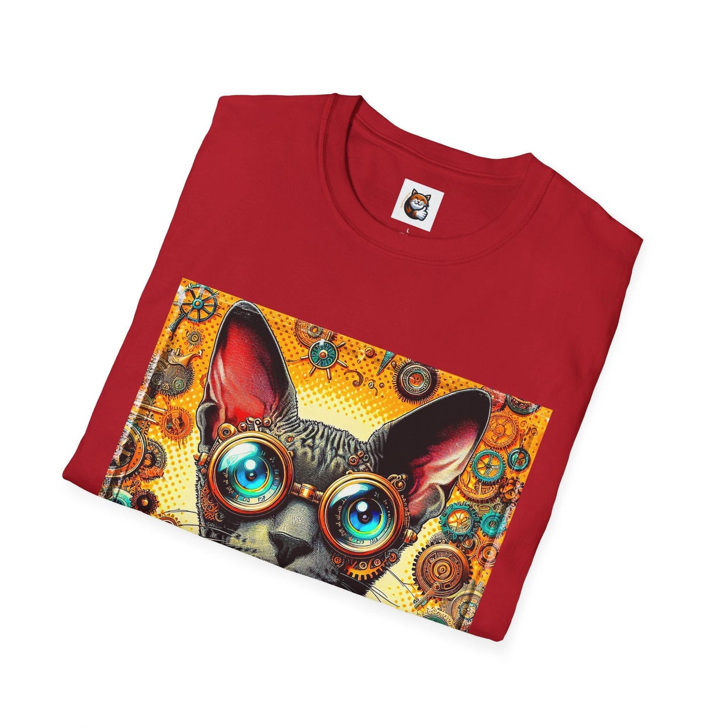 Cornish Rex Cat steam punk T-Shirt by Printify