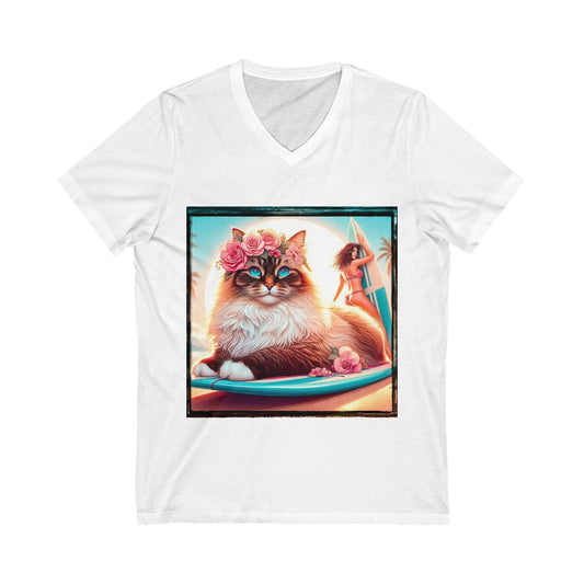 Birman Unisex Jersey Short Sleeve V-Neck Tee