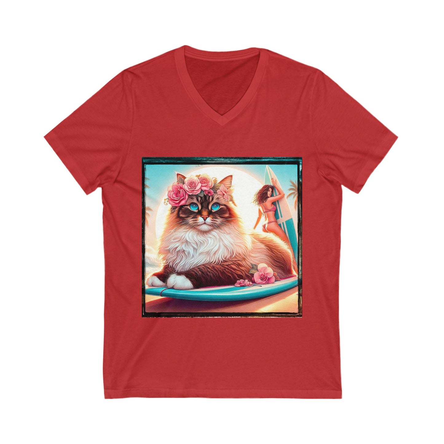 Birman Unisex Jersey Short Sleeve V-Neck Tee