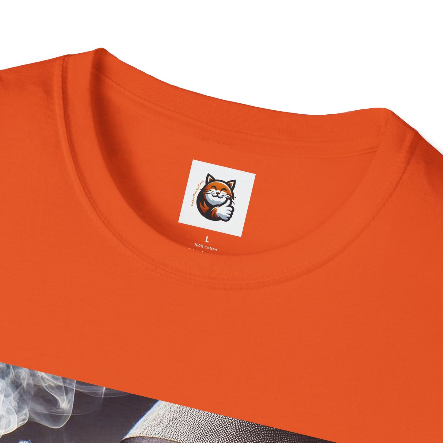 Selkirk Rex Cat T-Shirt cigar smoking