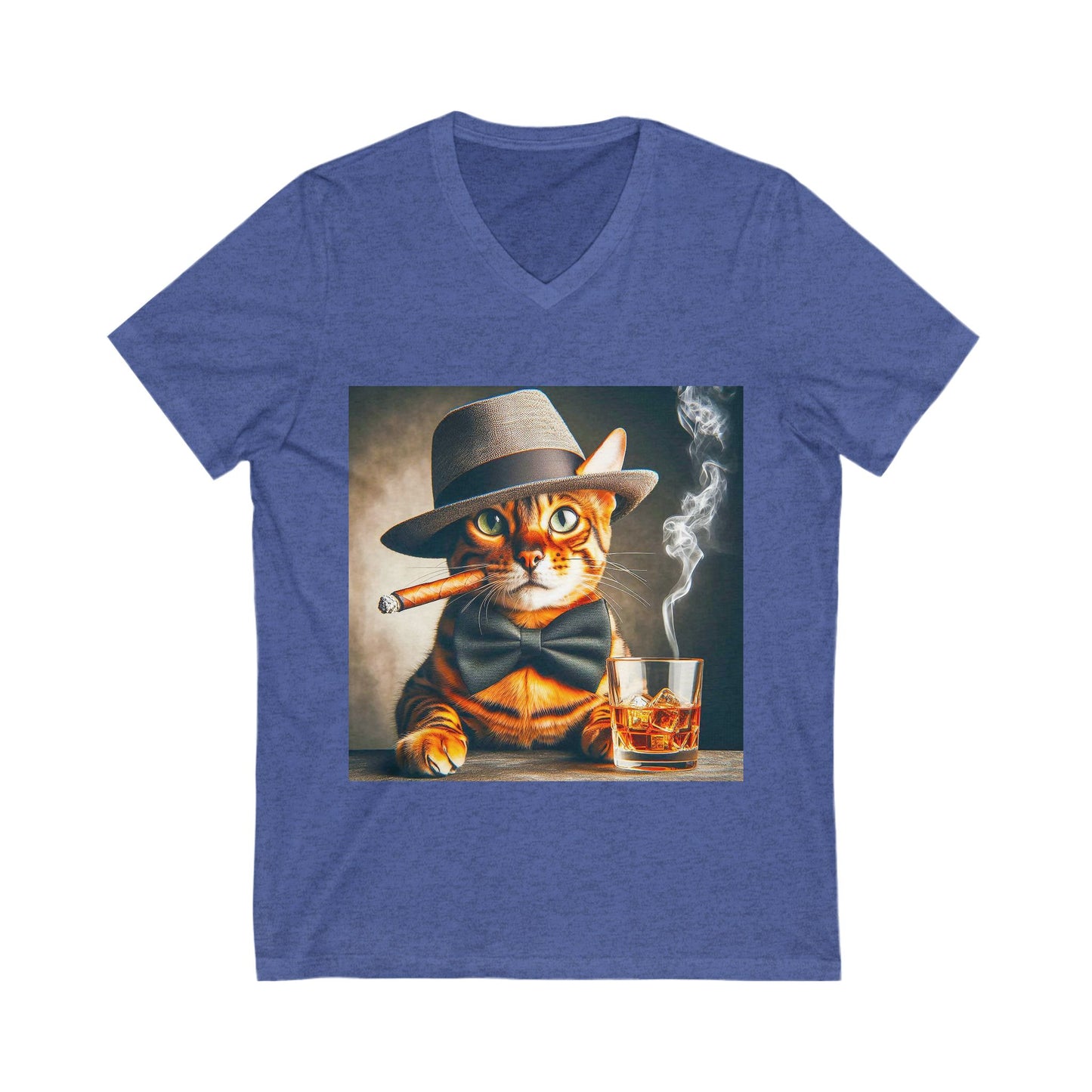 Bengal Unisex Jersey Short Sleeve V-Neck Tee