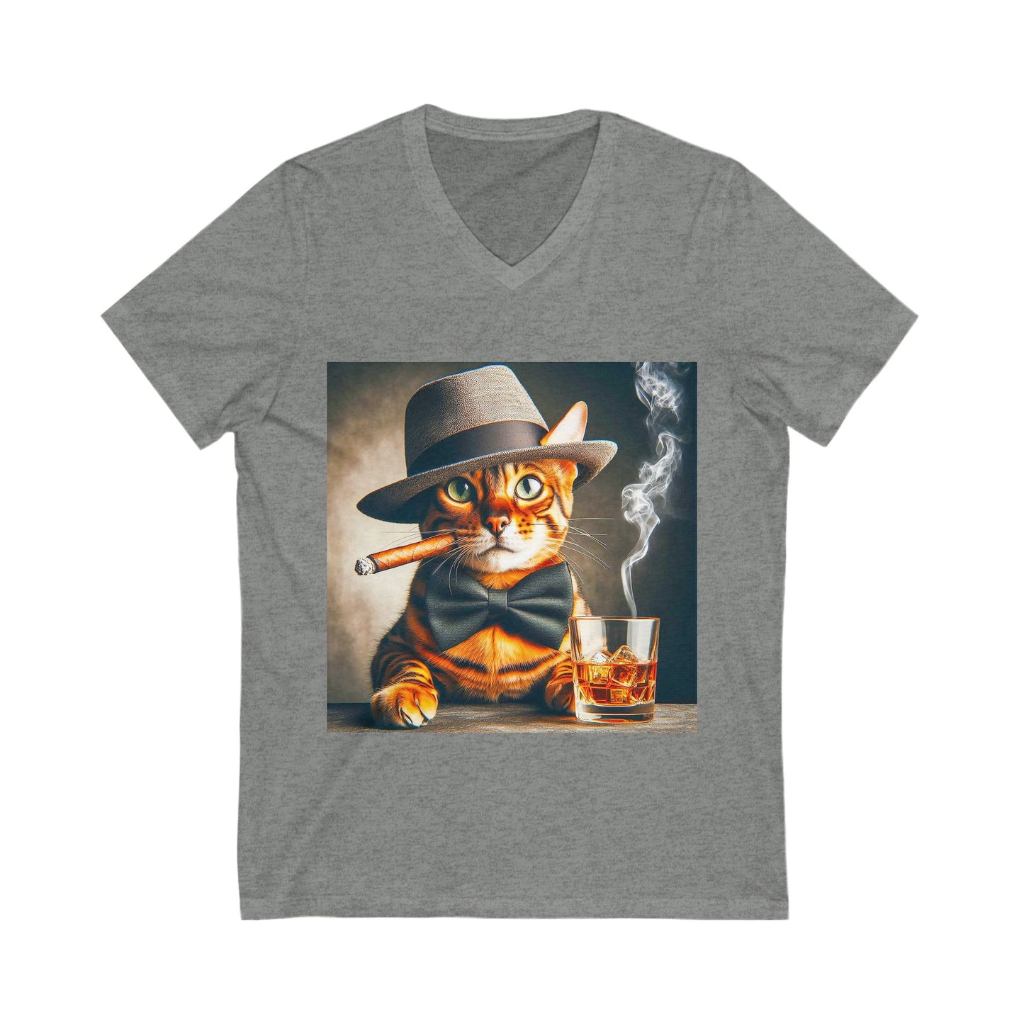 Bengal Unisex Jersey Short Sleeve V-Neck Tee