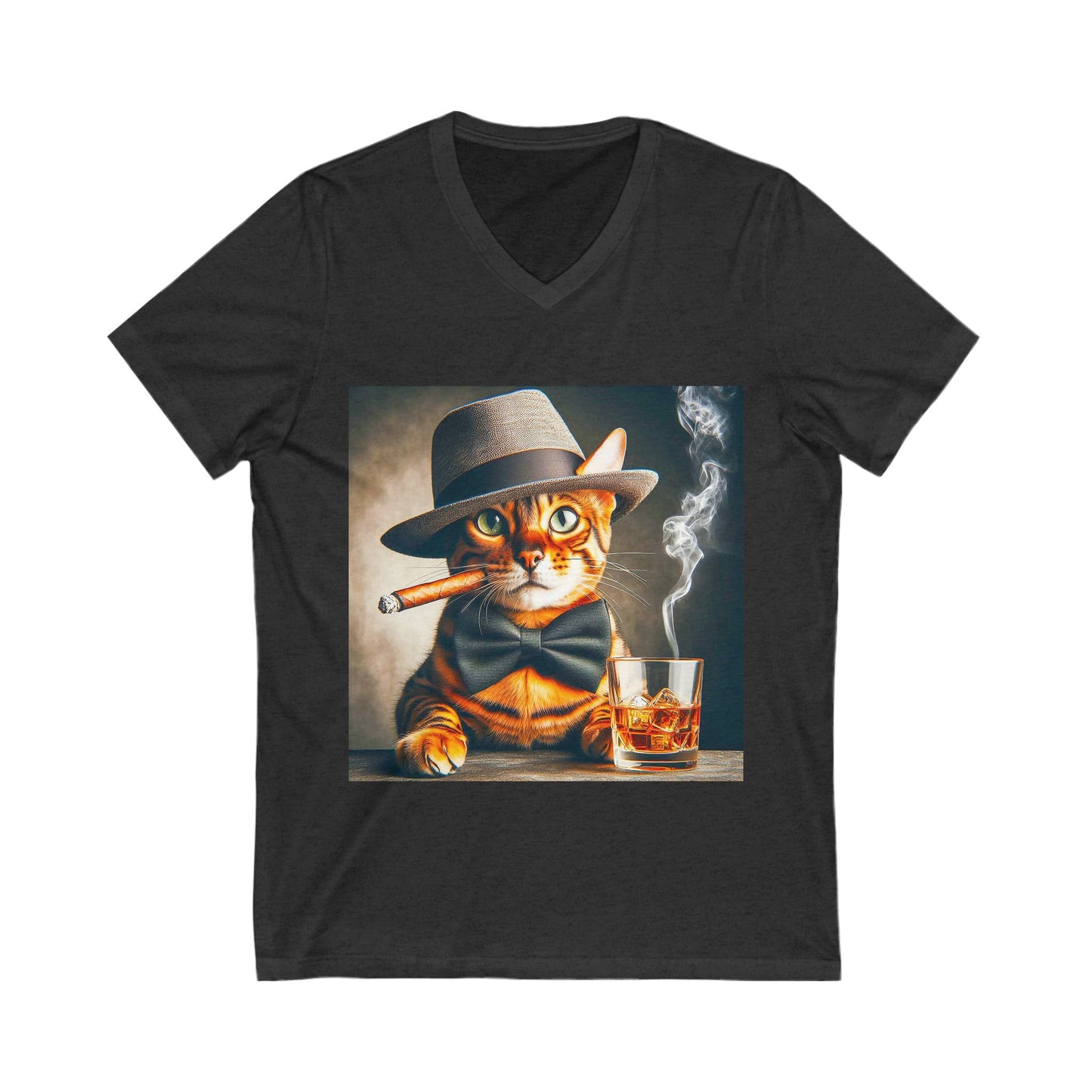 Bengal Unisex Jersey Short Sleeve V-Neck Tee