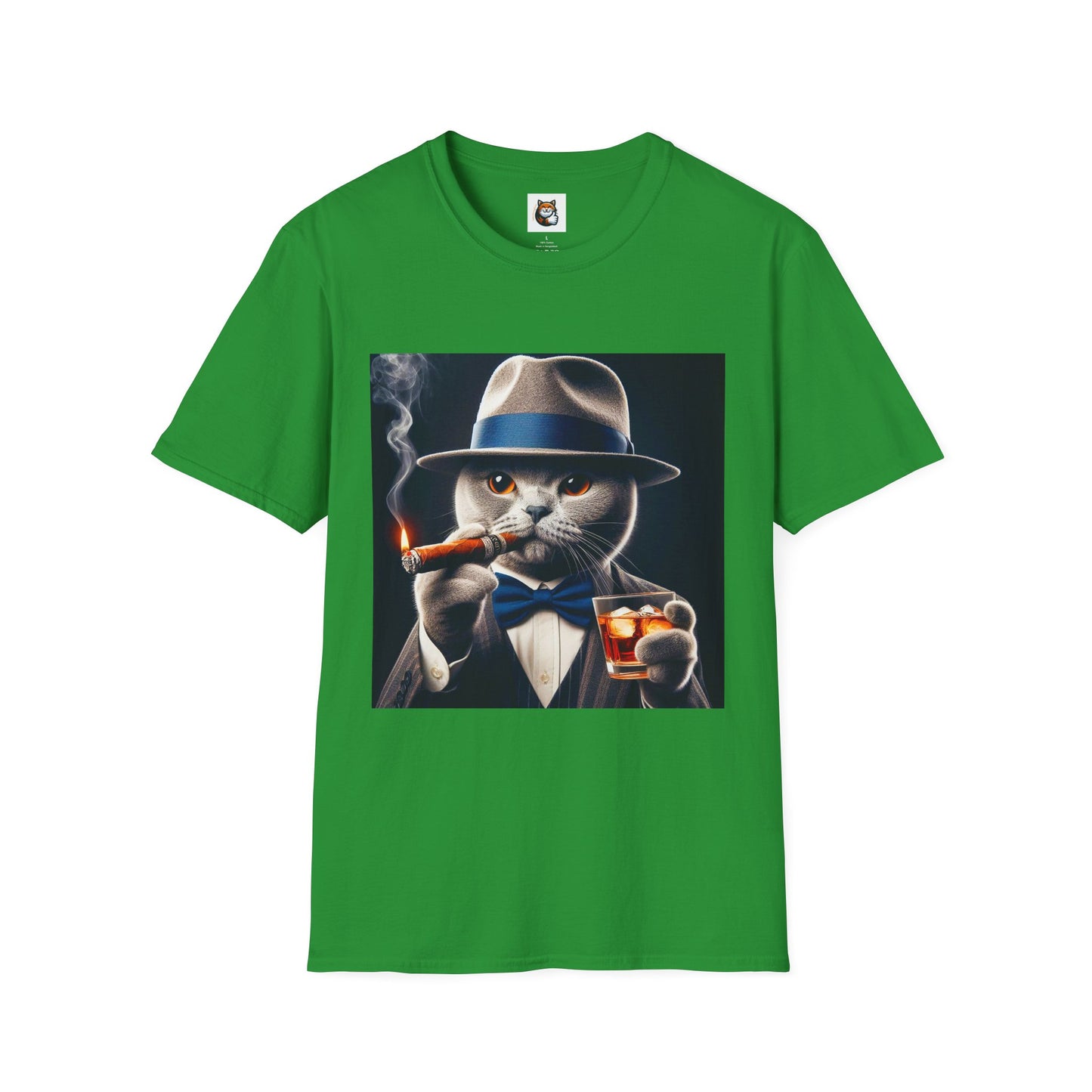 Russian Blue Cat  smoking and cigars T-Shirt