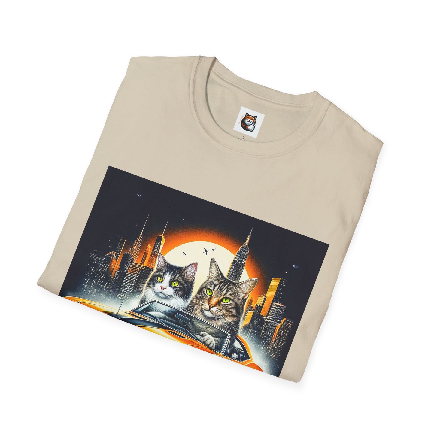 Wacky Domestic Cat Unisex Softstyle T-Shirt