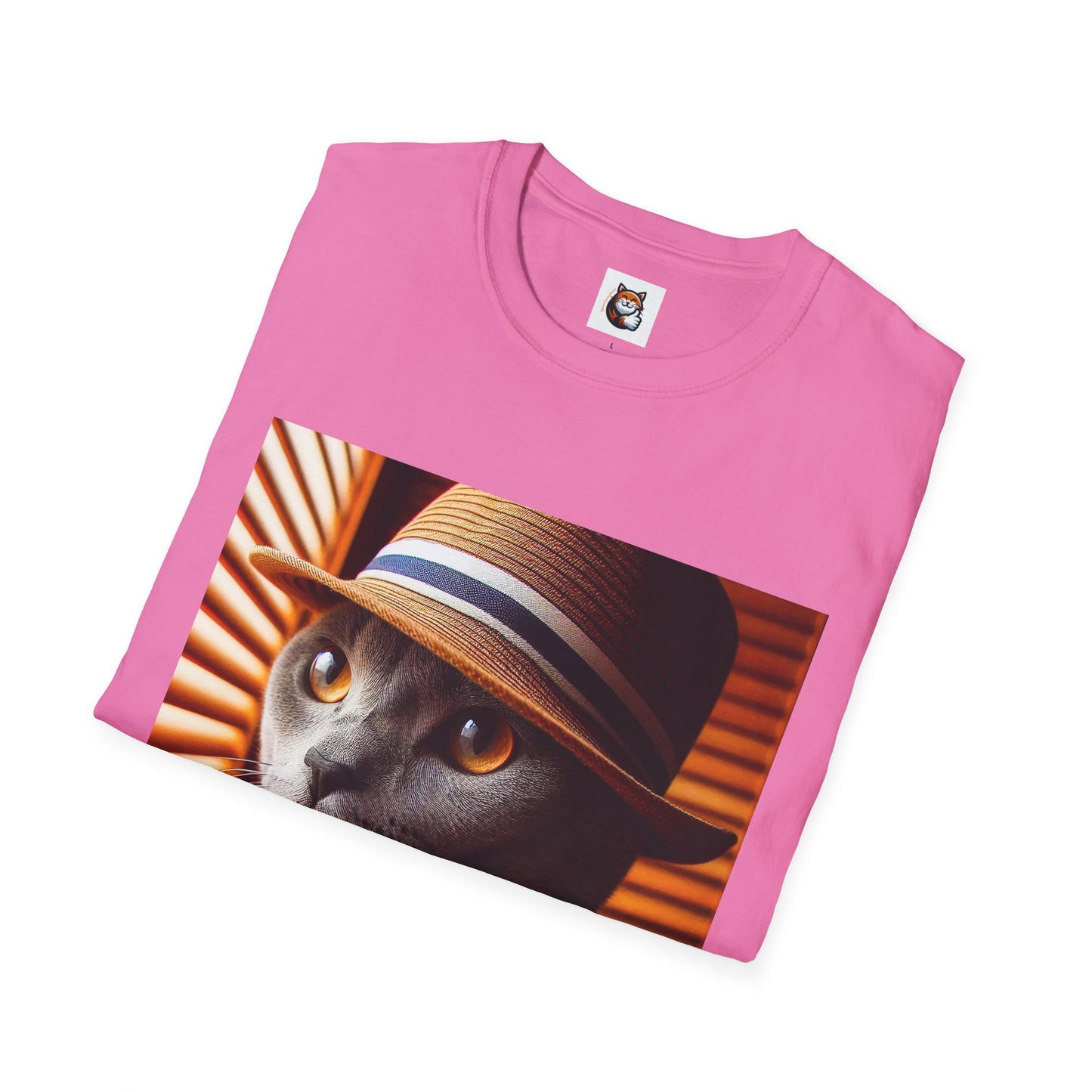 Russian Blue Cat hat and bow tie  T-Shirt