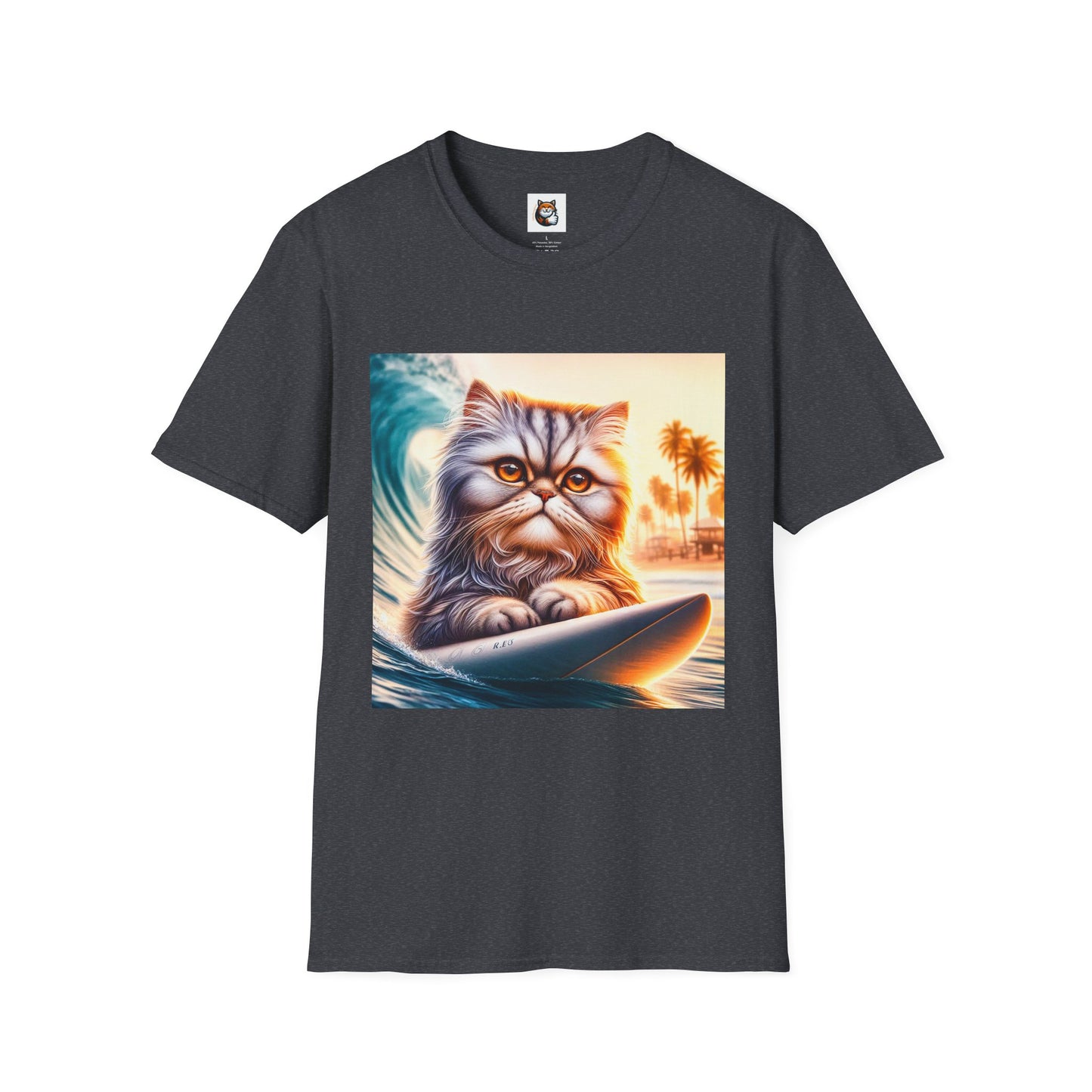 Selkirk Rex Cat T-Shirt angry surfer