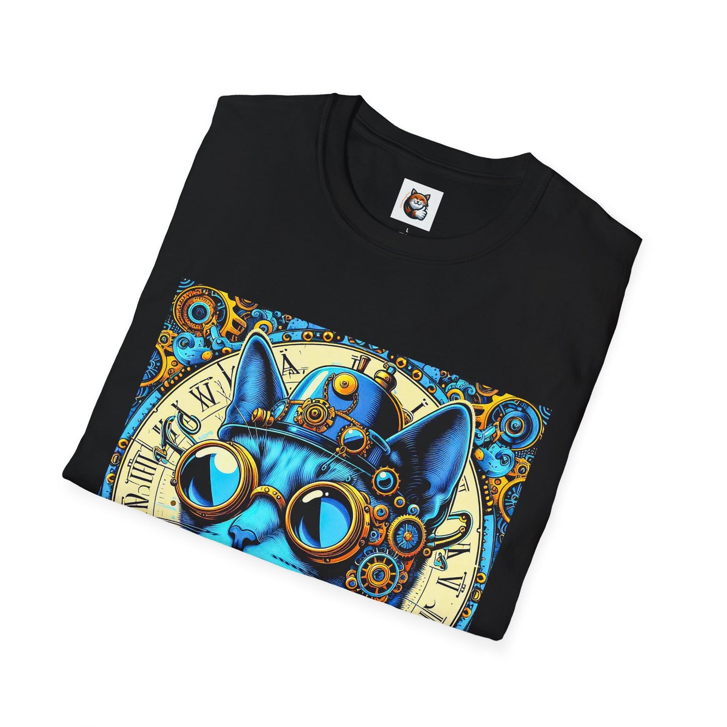 Russian Blue Cat steam punk T-Shirt