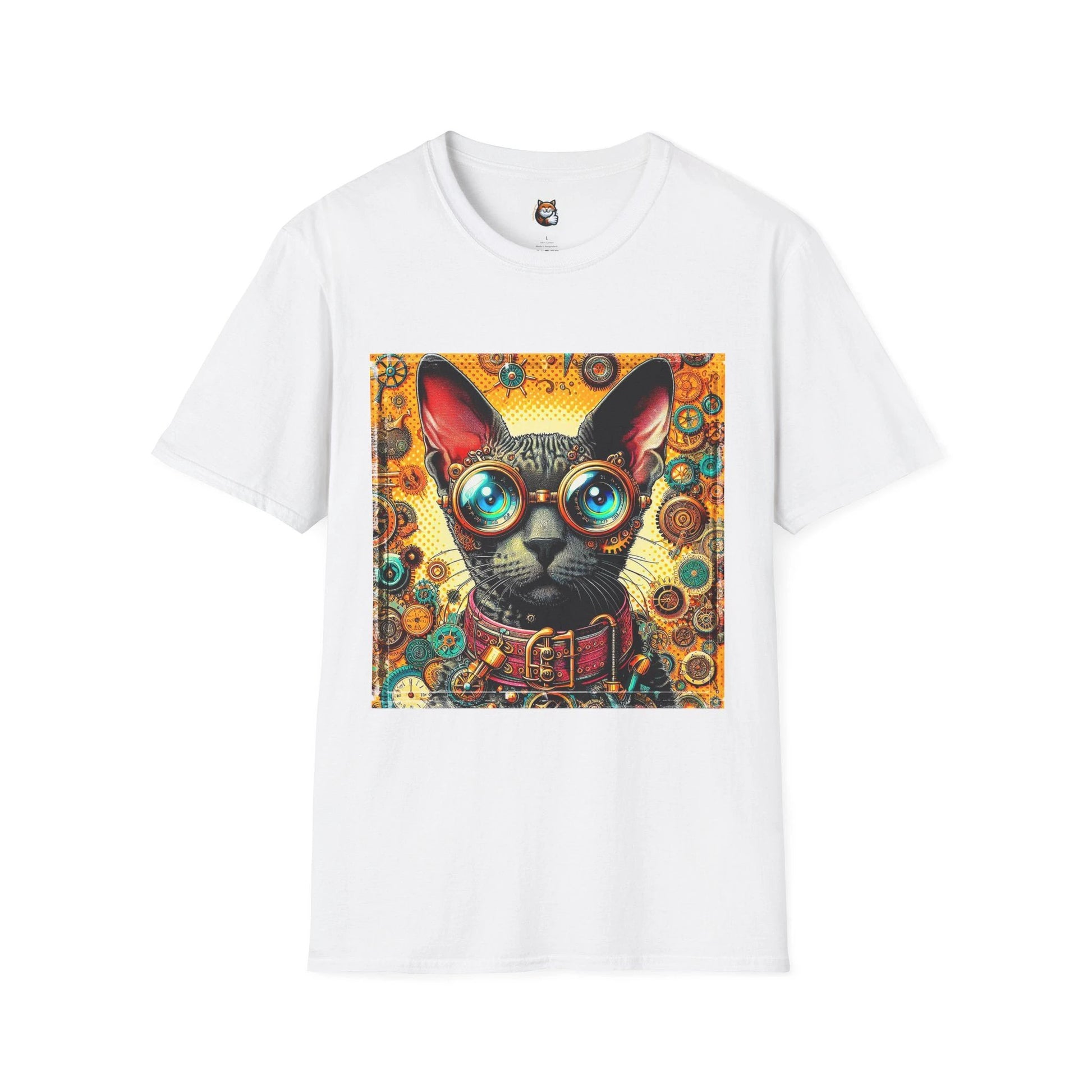 Cornish Rex Cat steam punk T-Shirt by Printify
