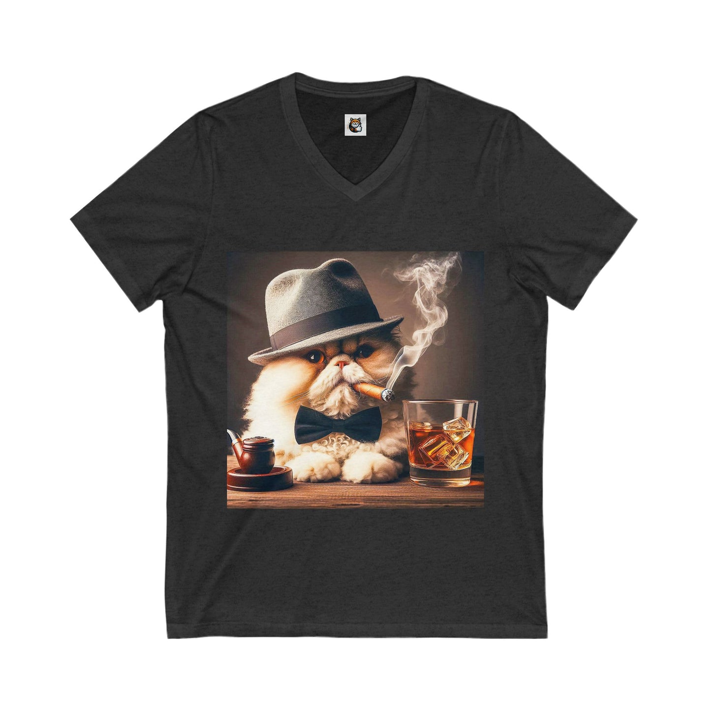 - Selkirk Rex Design V-Neck drinking